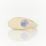 14k Yellow Gold & Purple Sapphire Ring