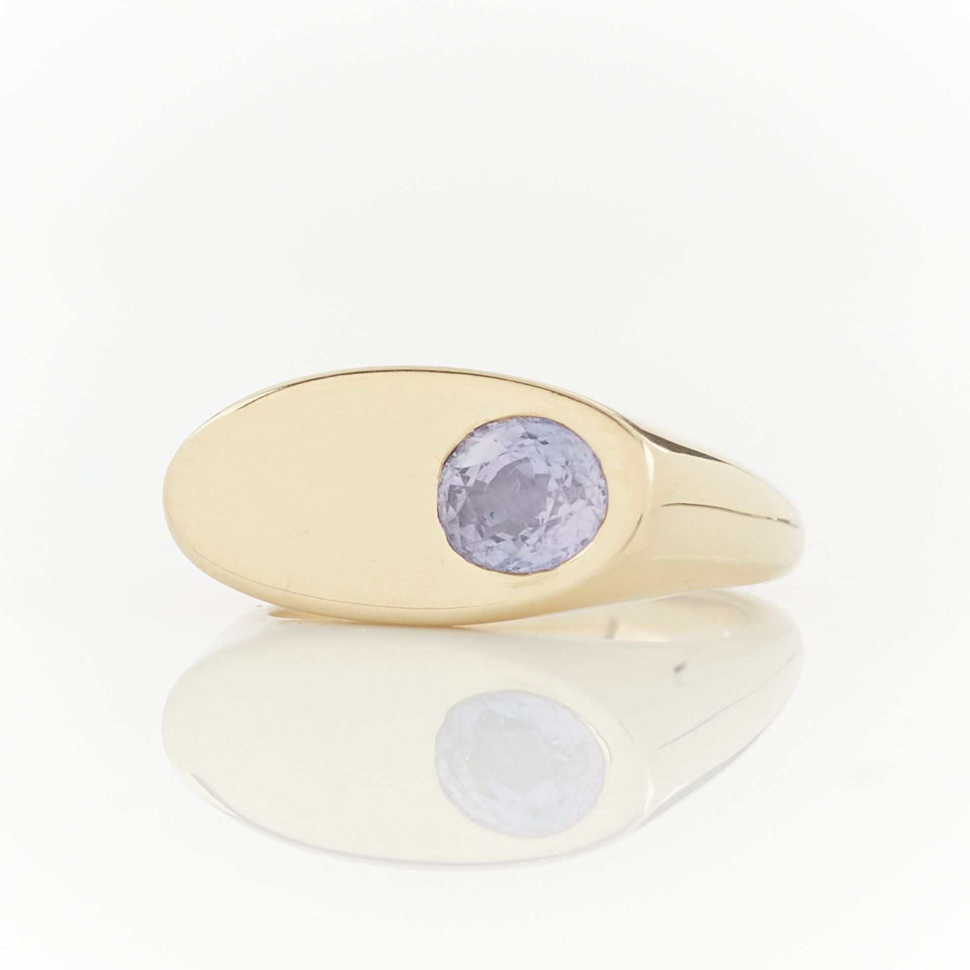 14k Yellow Gold & Purple Sapphire Ring