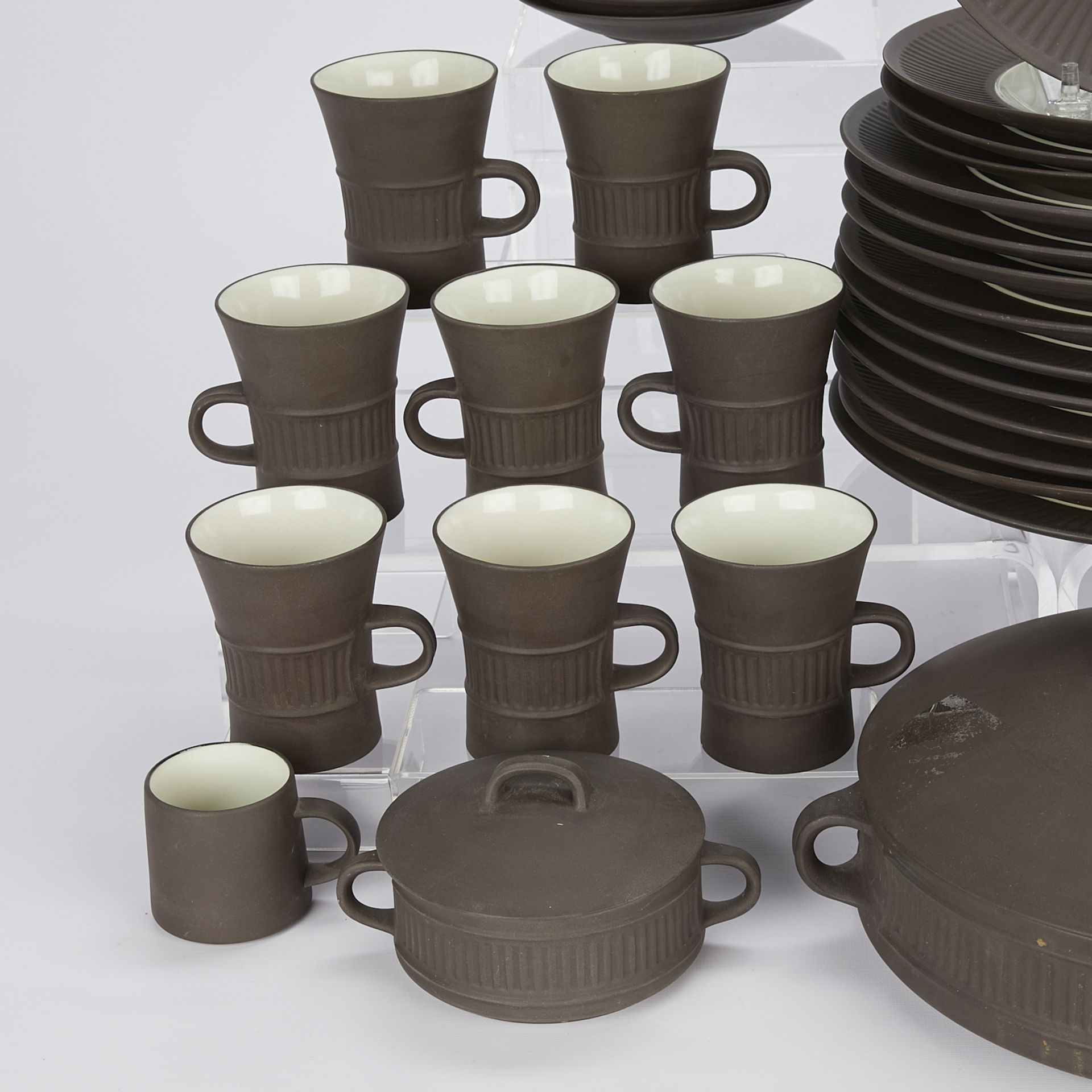 54 Pcs Dansk Flamestone Ceramic Tableware - Bild 2 aus 23