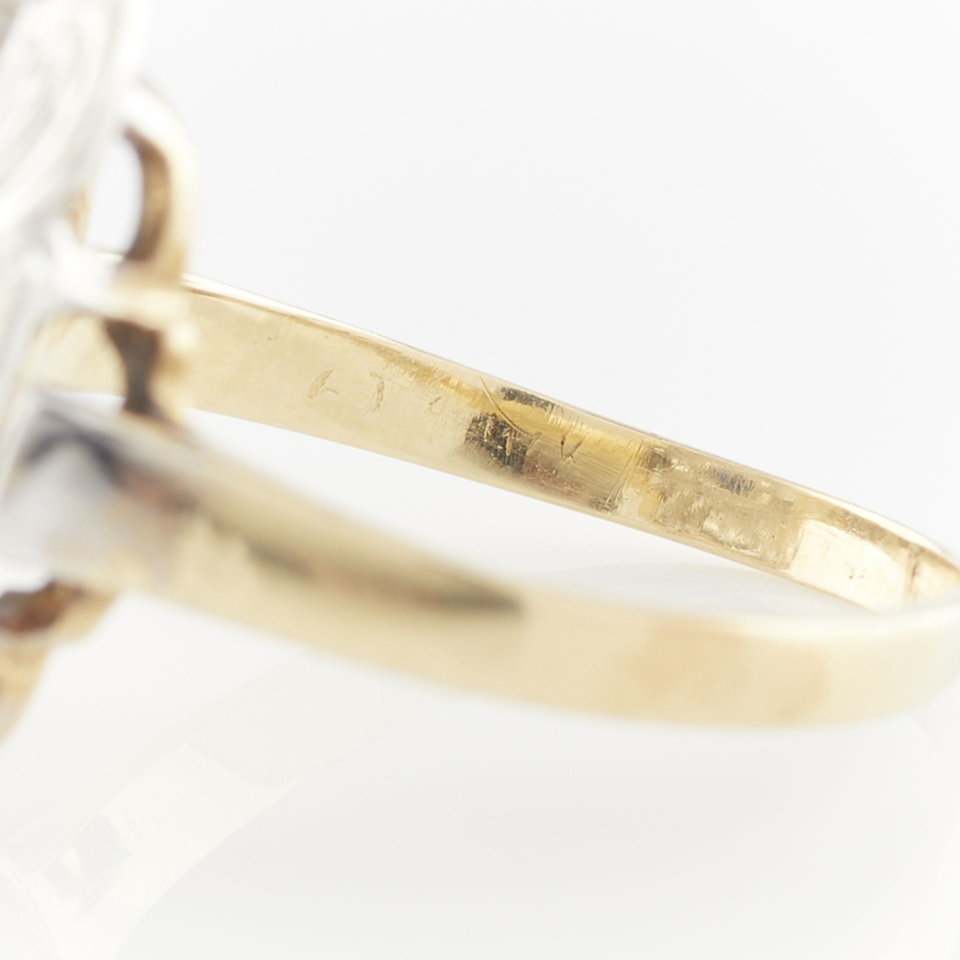 Gold, Diamond, & Sapphire Filigree Ring - Bild 10 aus 11