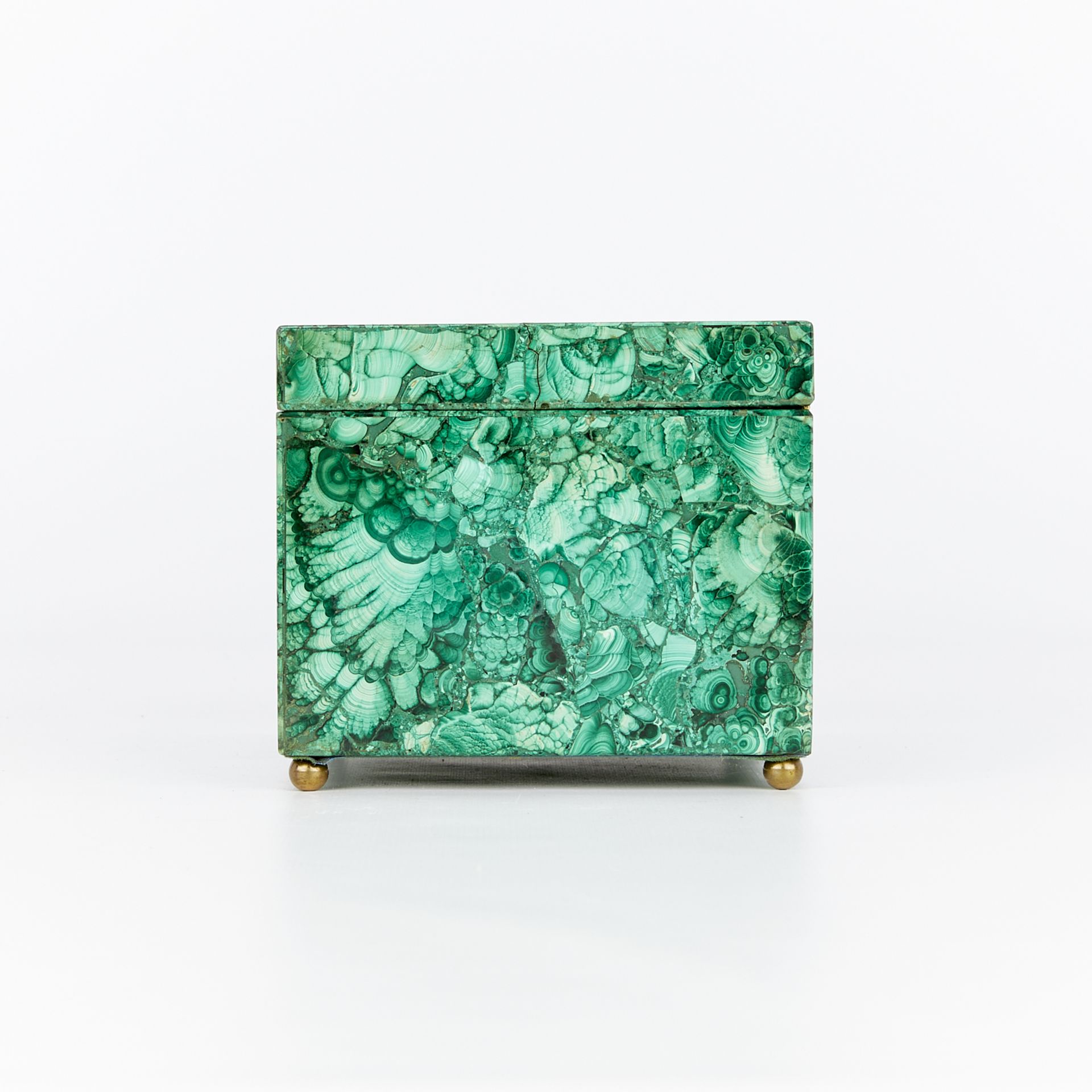 Russian Malachite and Gilt Metal Box - Bild 4 aus 12