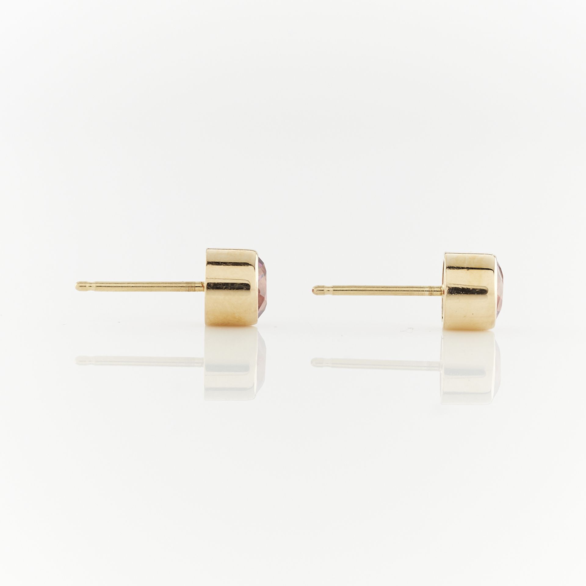 14k Yellow Gold & Tourmaline Studs - Bild 4 aus 8