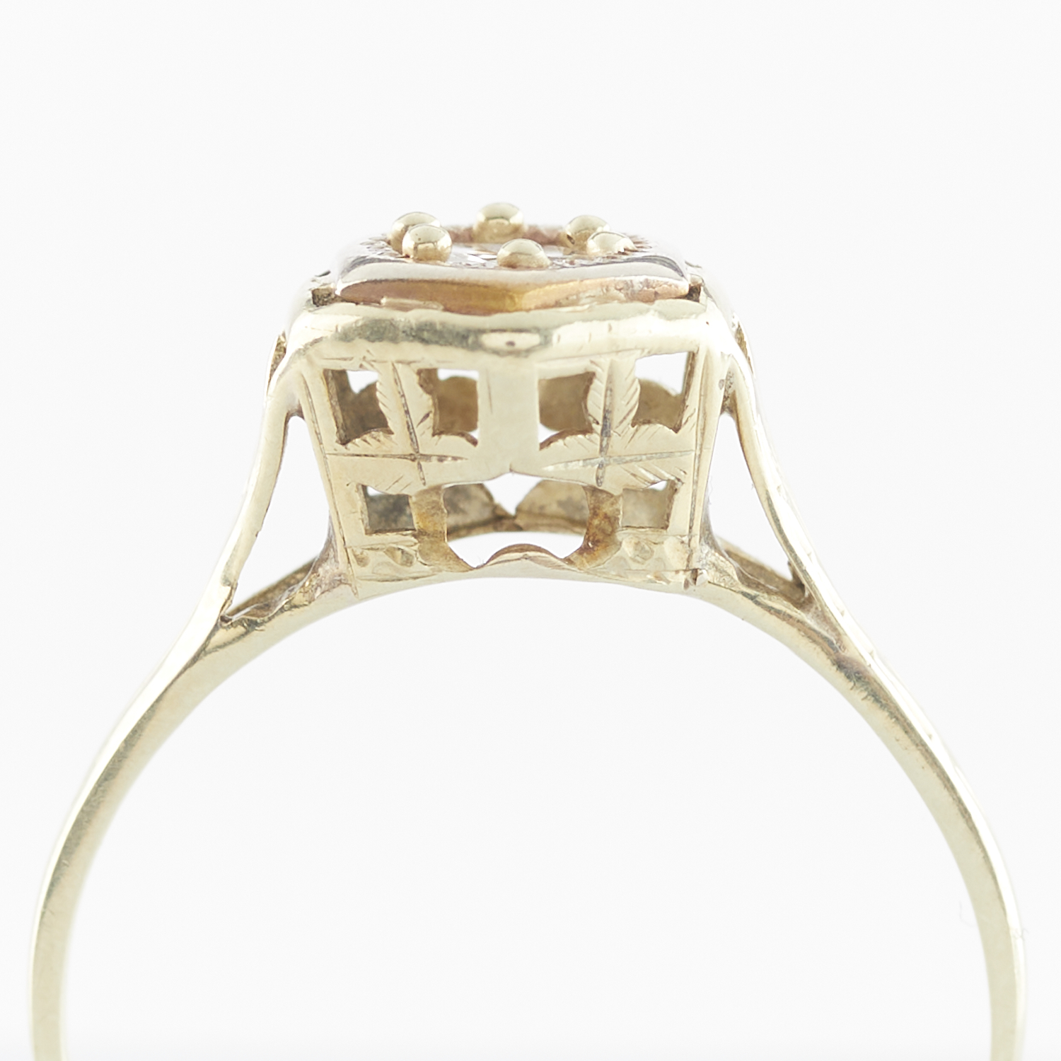 14k Yellow Gold Art Deco Diamond Ring - Image 11 of 11