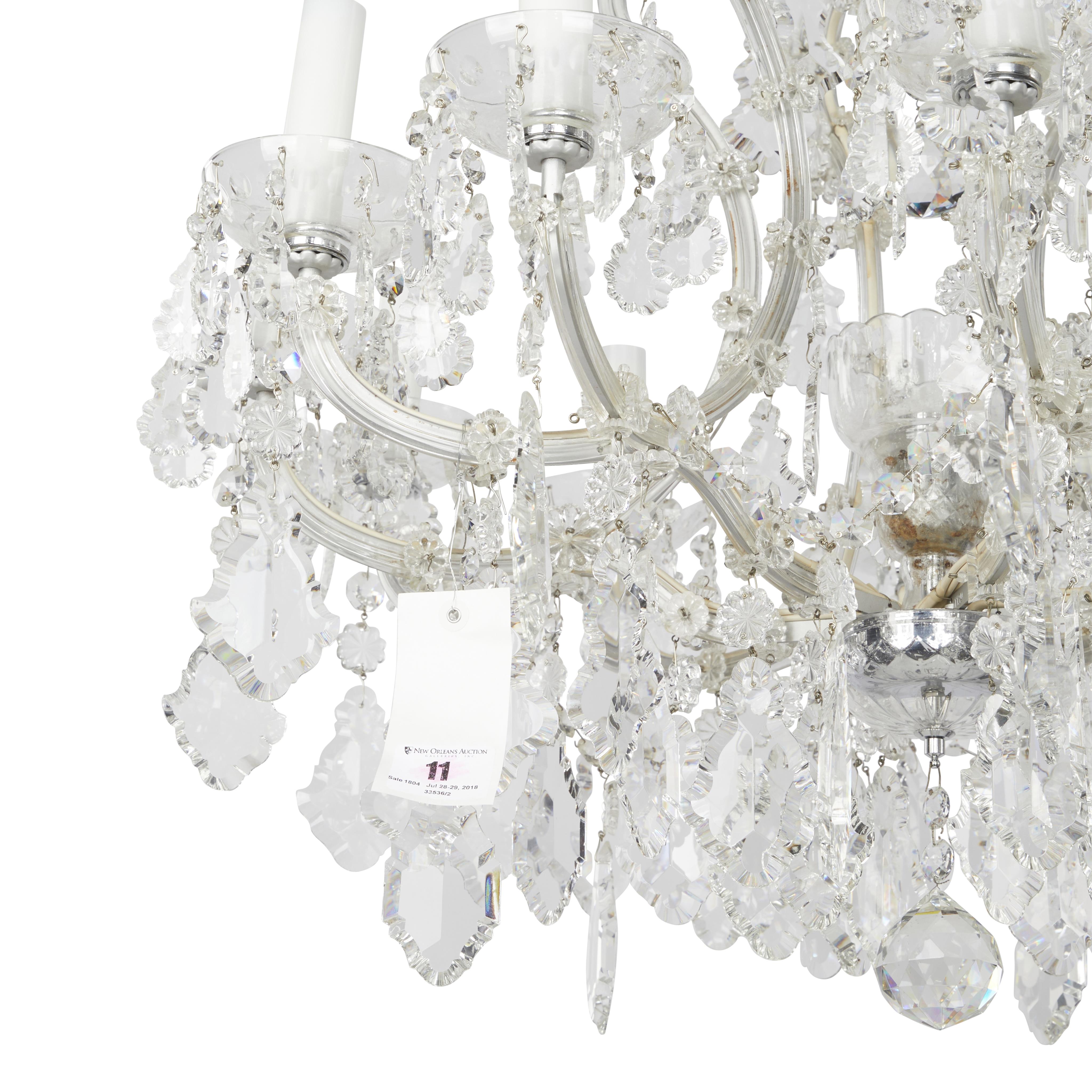 Maria Theresa Style Cut Crystal Chandelier - Image 13 of 17