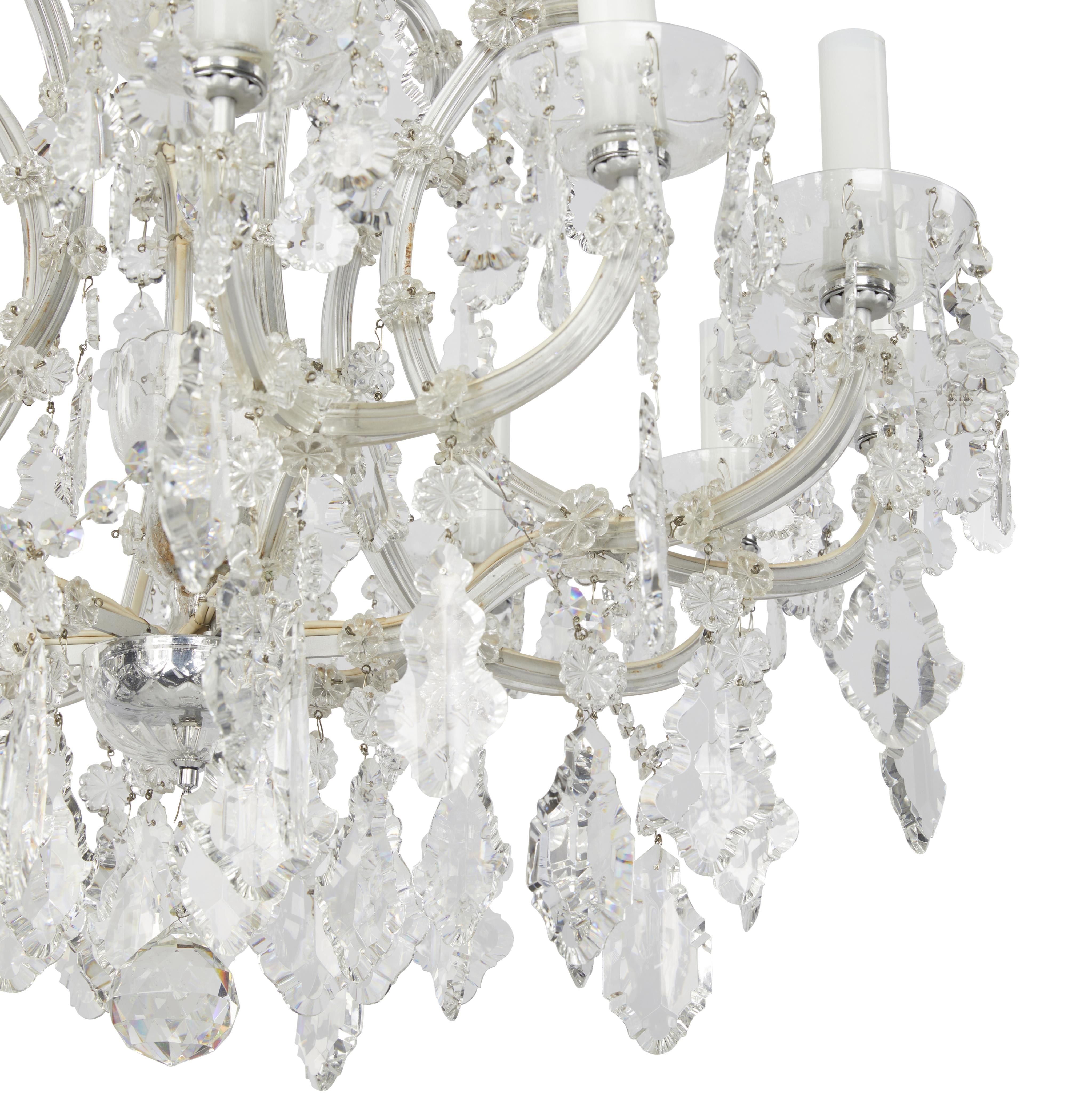 Maria Theresa Style Cut Crystal Chandelier - Image 12 of 17