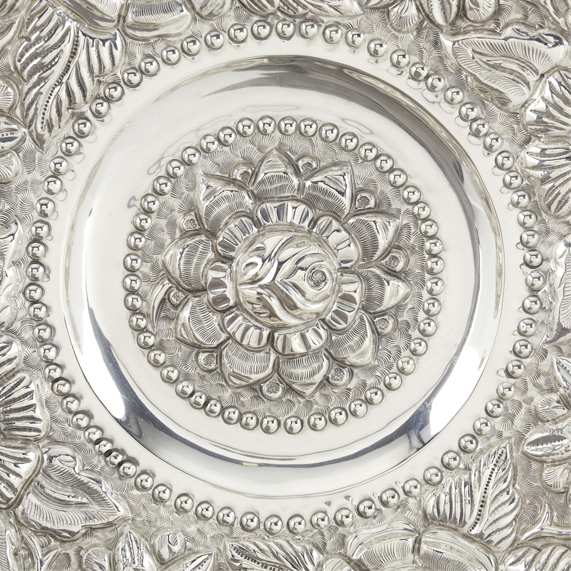 Sterling Silver Colonial Platter 13.79 ozt - Bild 5 aus 5