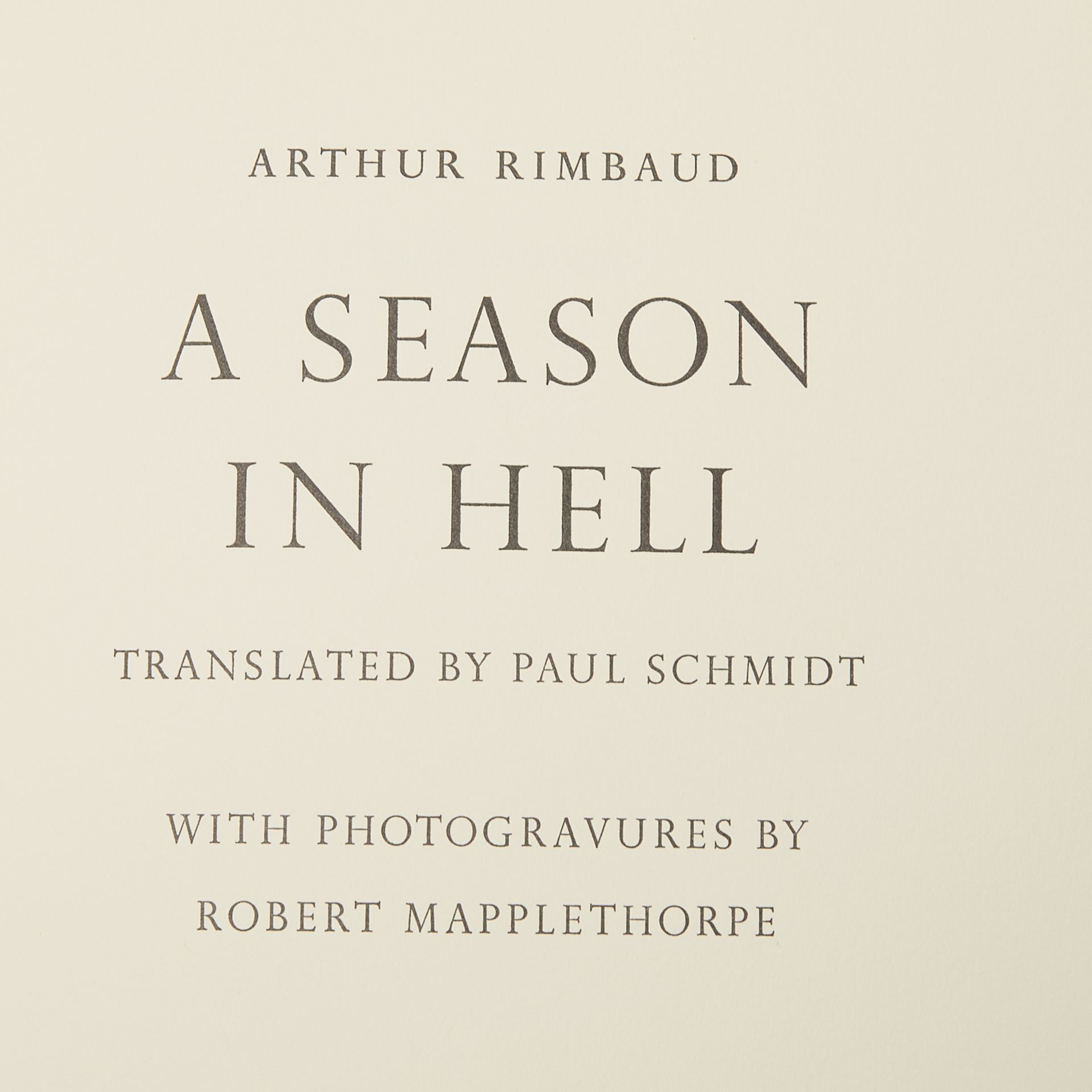 Rimbaud "A Season in Hell" Signed Mapplethorpe - Image 9 of 13