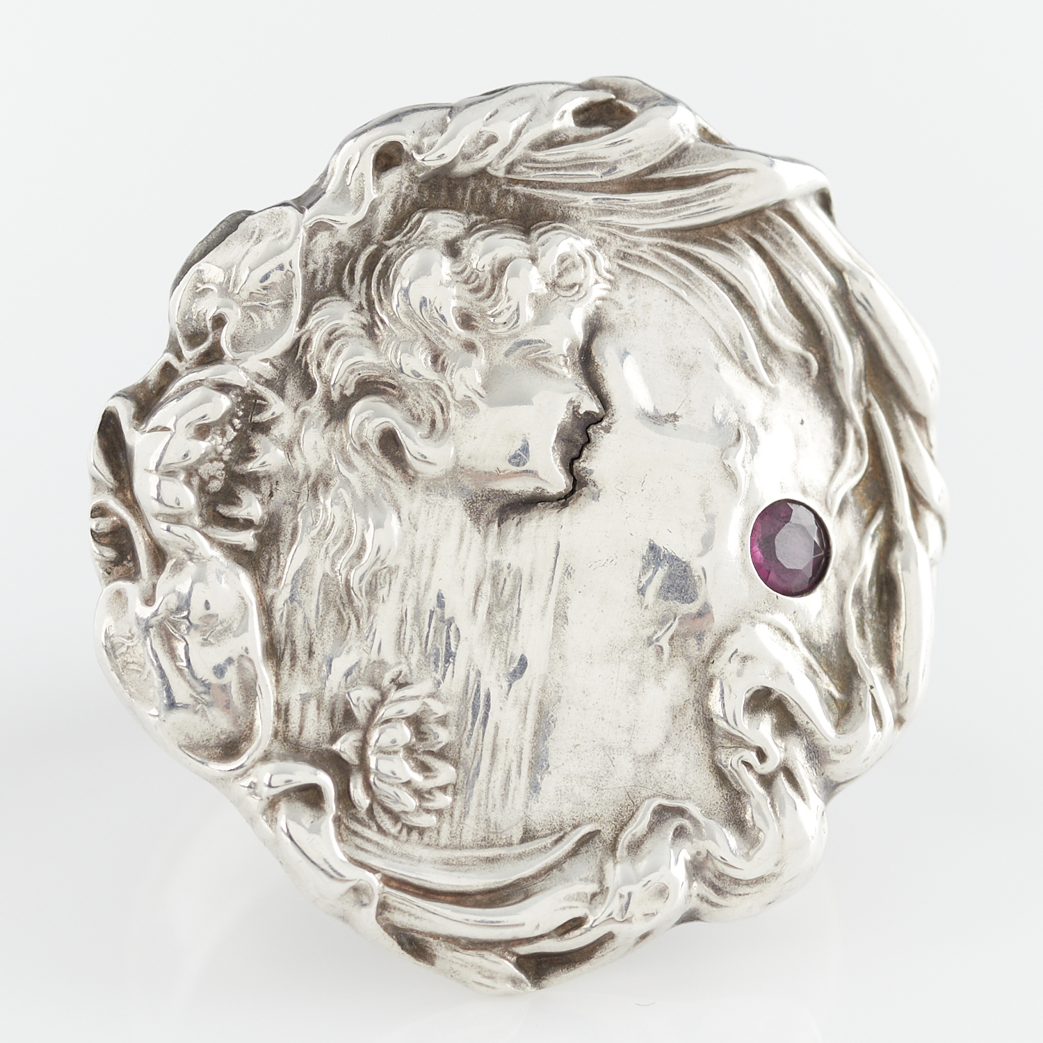 Sterling Silver Art Nouveau Medallion Ring - Image 12 of 13