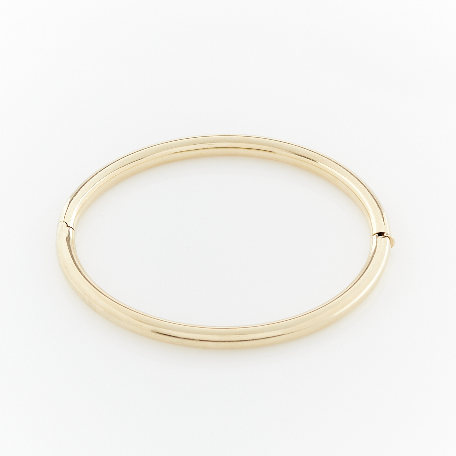 Italian 14k Yellow Gold Hinged Bangle - Image 9 of 9