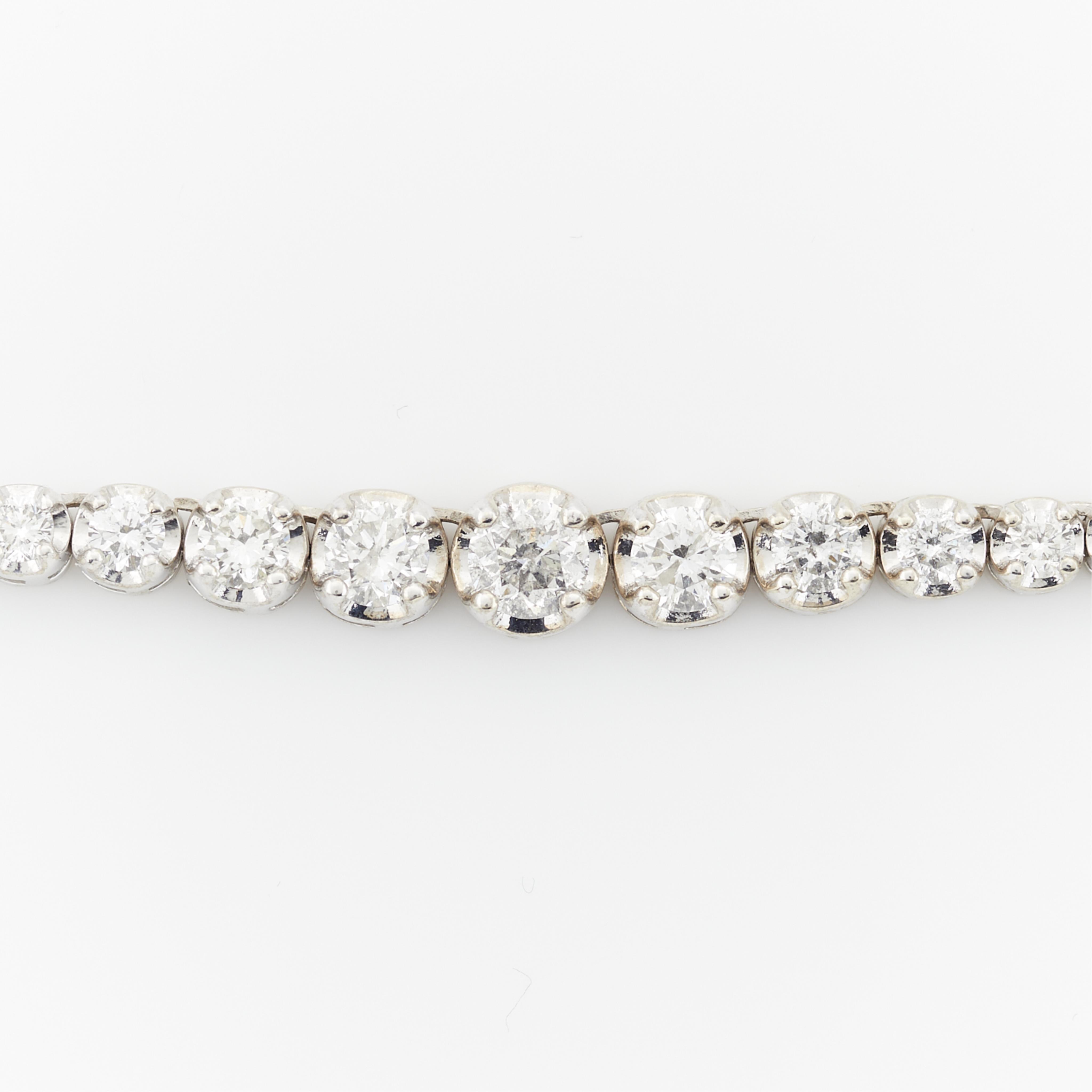 14k White Gold Diamond Necklace - 7.65 Ctw - Image 3 of 8