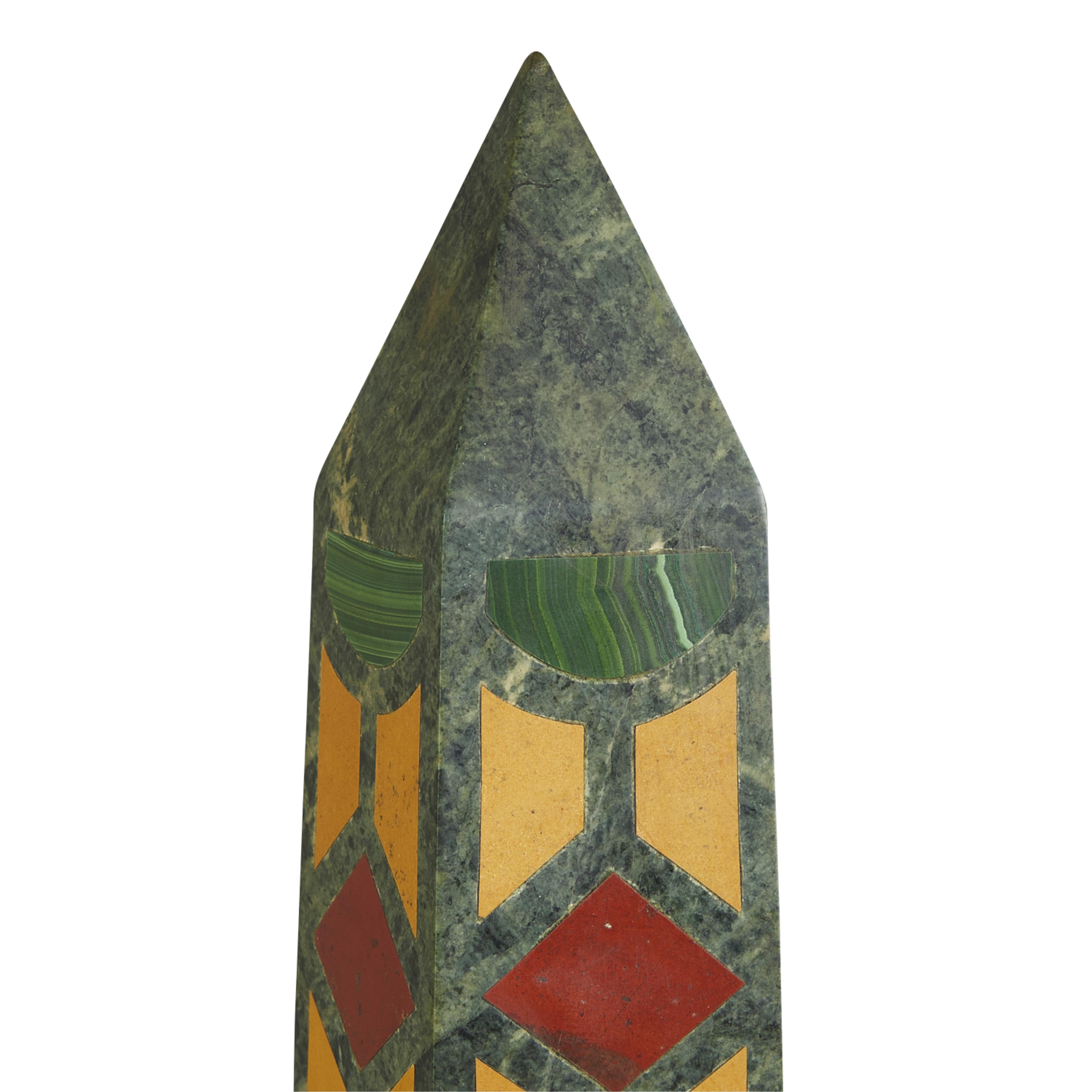 Pair 19th c. Grand Tour Specimen Obelisks - Image 10 of 12