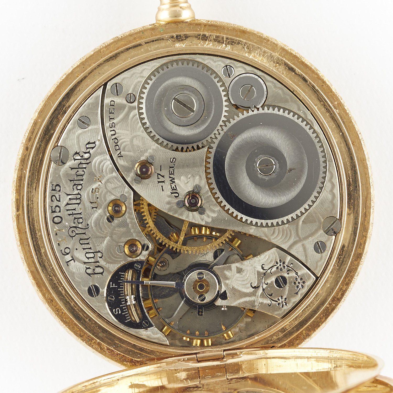 Elgin 14K Hunter Pocket Watch w/ Star & Diamond - Image 5 of 7