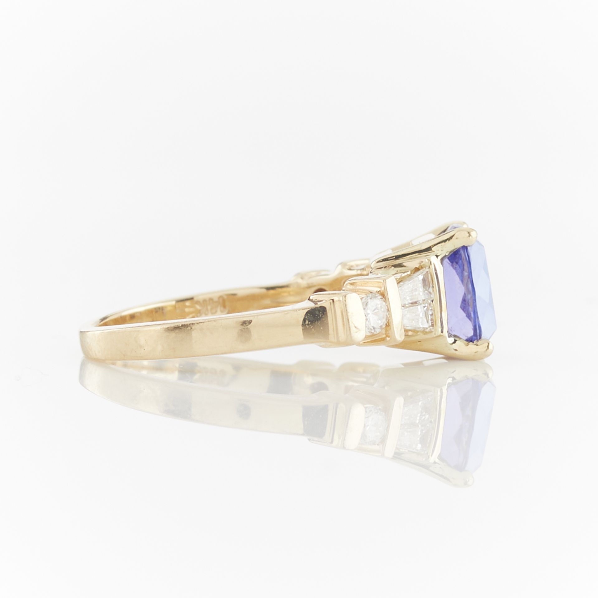 14K Yellow Gold Tanzanite & Diamond Ring - Image 9 of 12