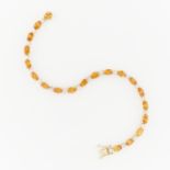 14k Yellow Gold Citrine & Diamond Bracelet