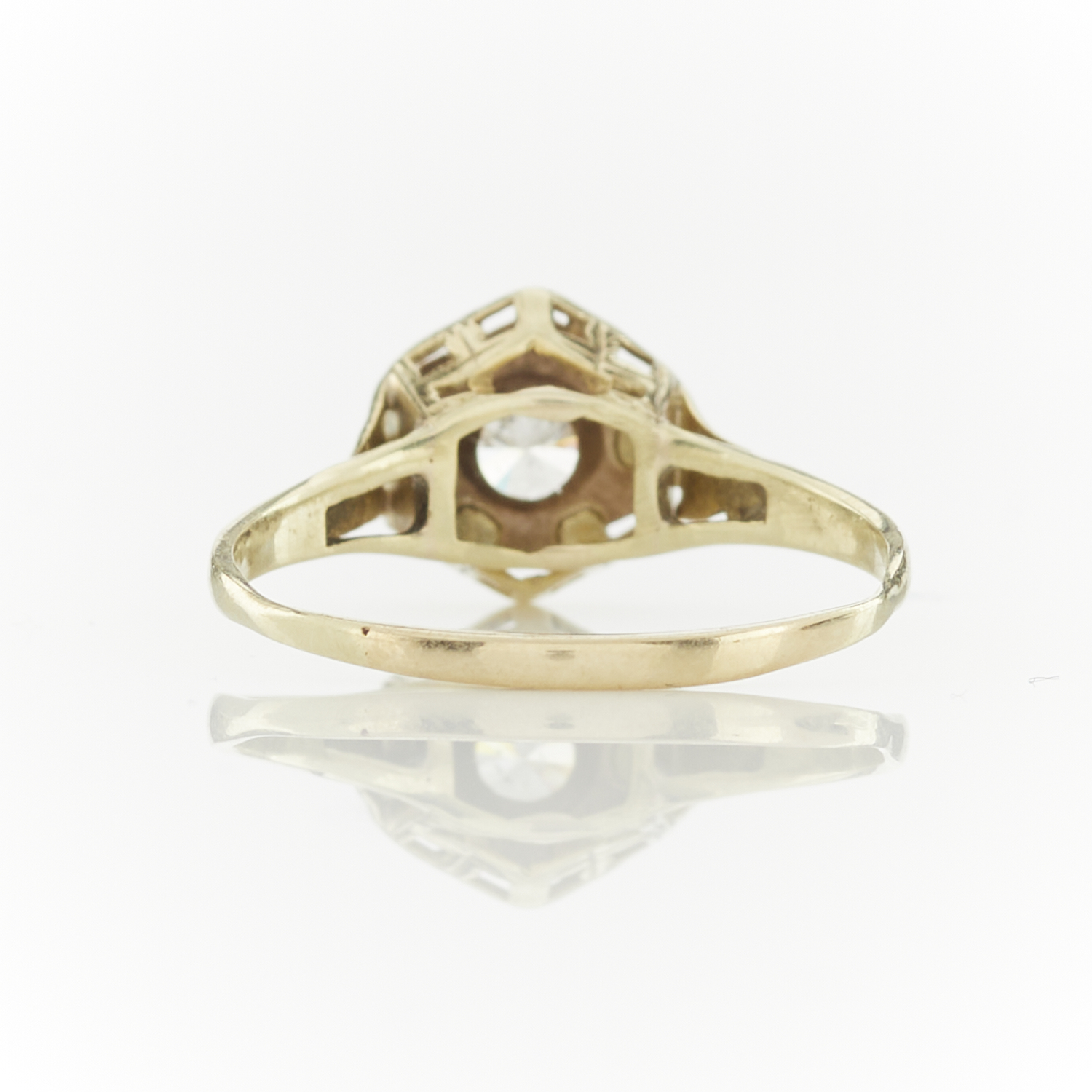 14k Yellow Gold Art Deco Diamond Ring - Image 5 of 11