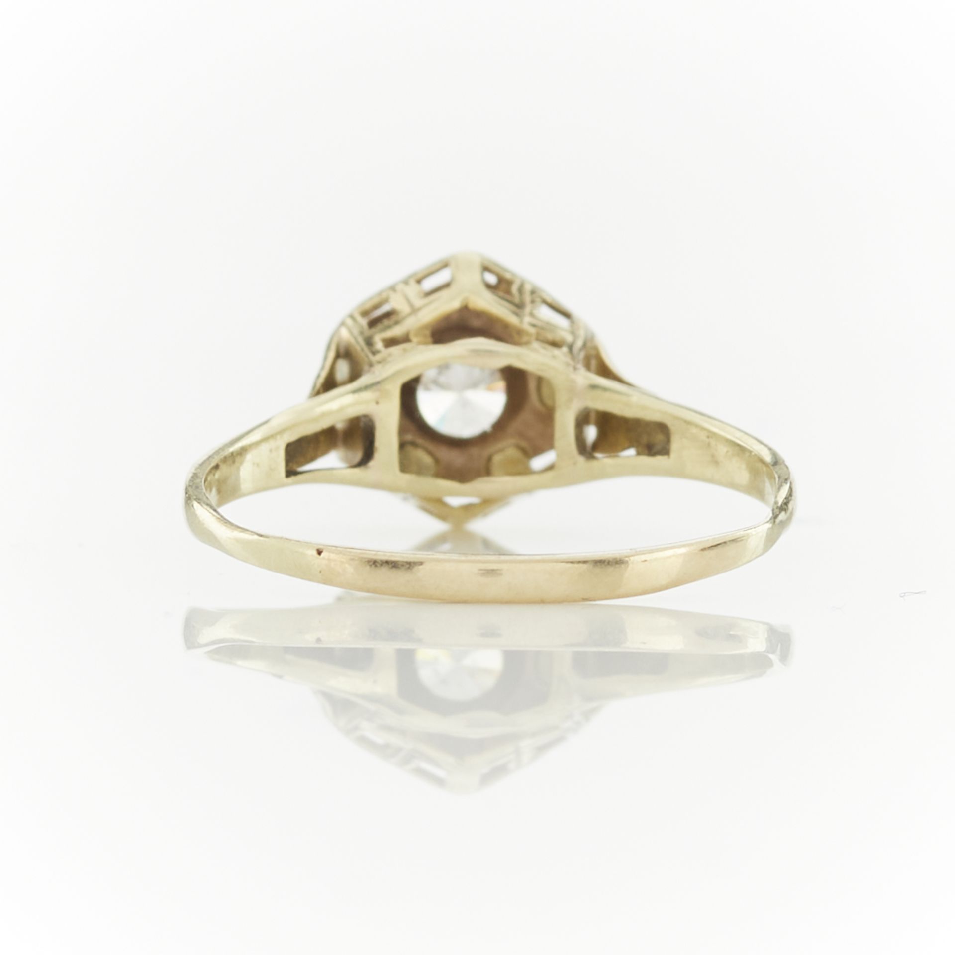 14k Yellow Gold Art Deco Diamond Ring - Image 5 of 11