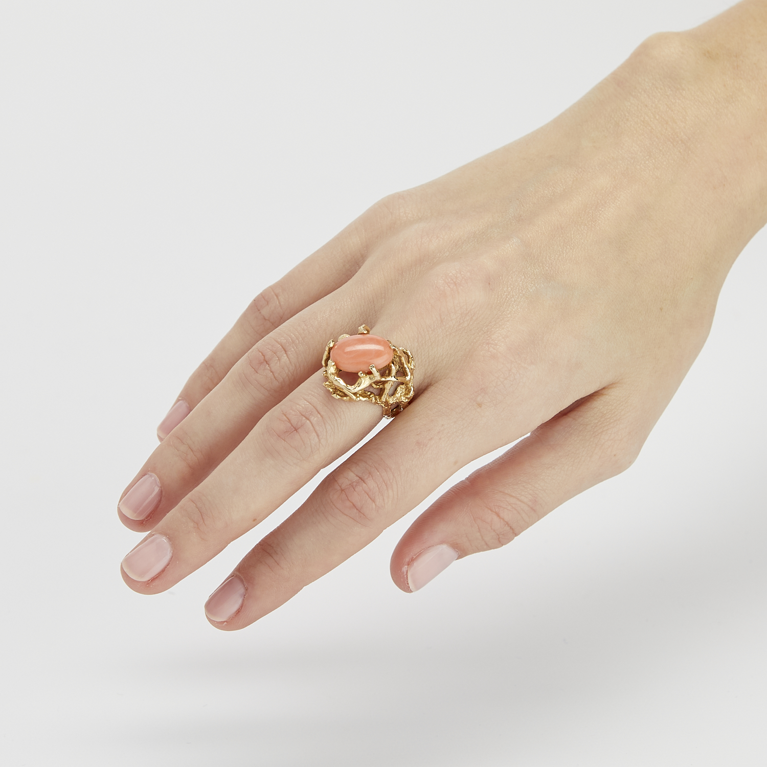 14k Yellow Gold & Coral Ring - Image 2 of 11