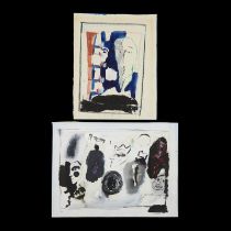 2 Norris Embry Abstract Paintings ca. 1960s