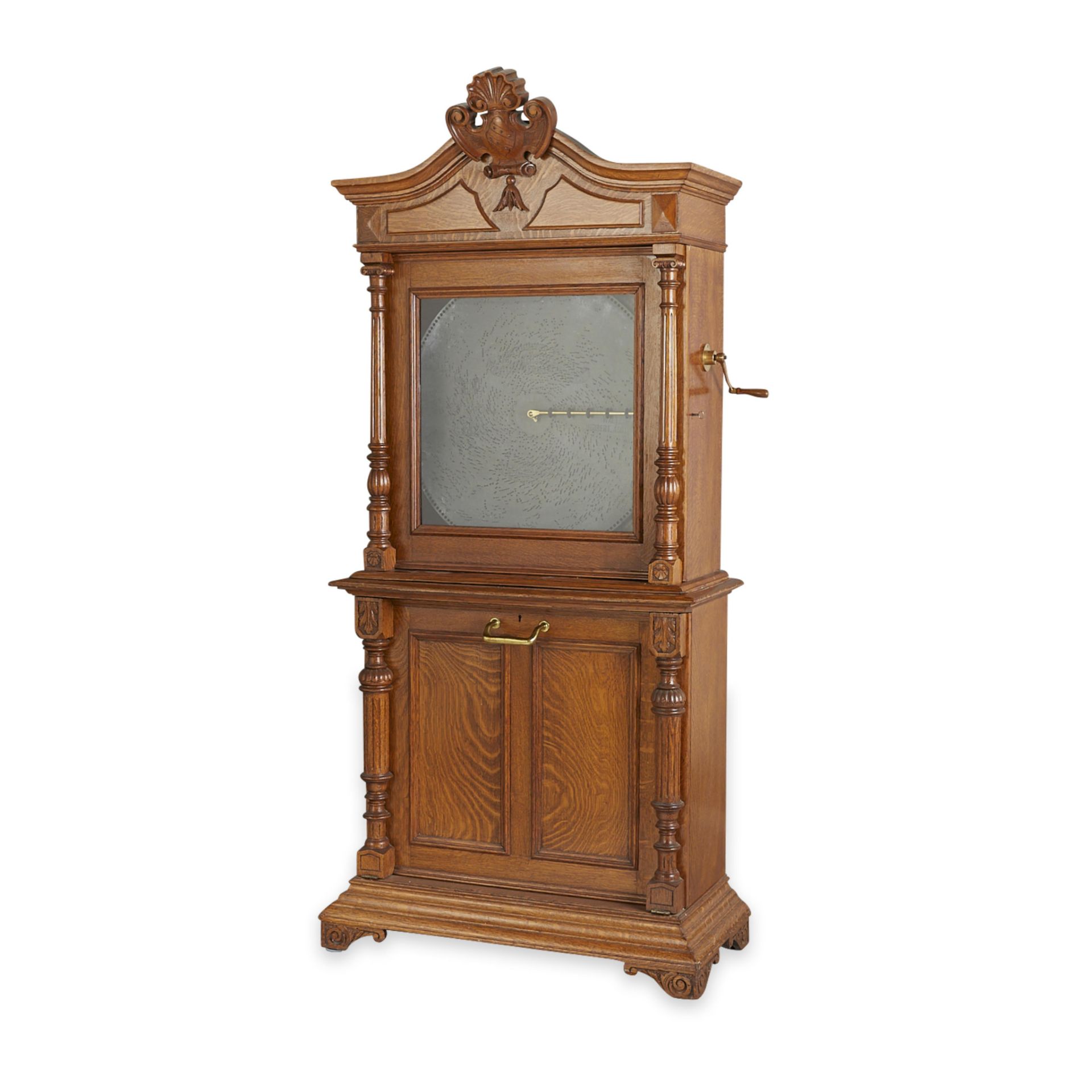 Regina Upright 27 in. Disc Music Cabinet ca. 1890s