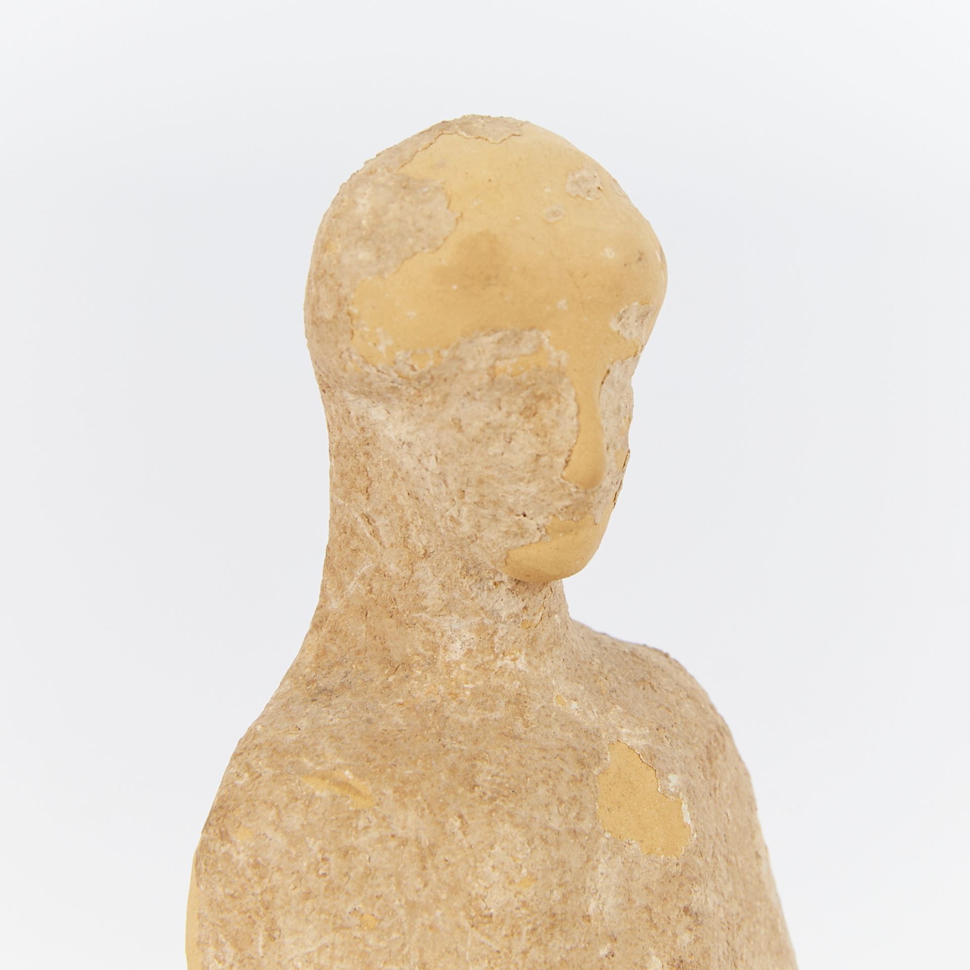 Greek Terracotta Seated Tanagra Goddess Figurine - Bild 2 aus 8