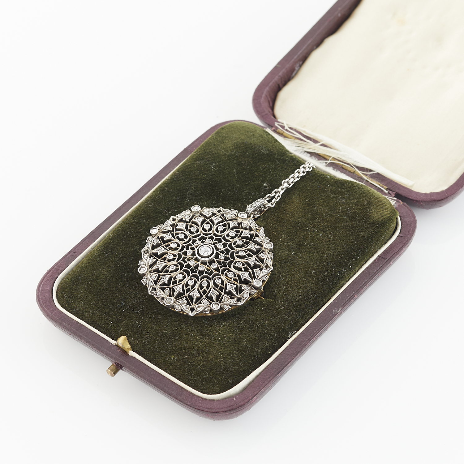Edwardian Diamond Circle Brooch Pendant - Image 9 of 15