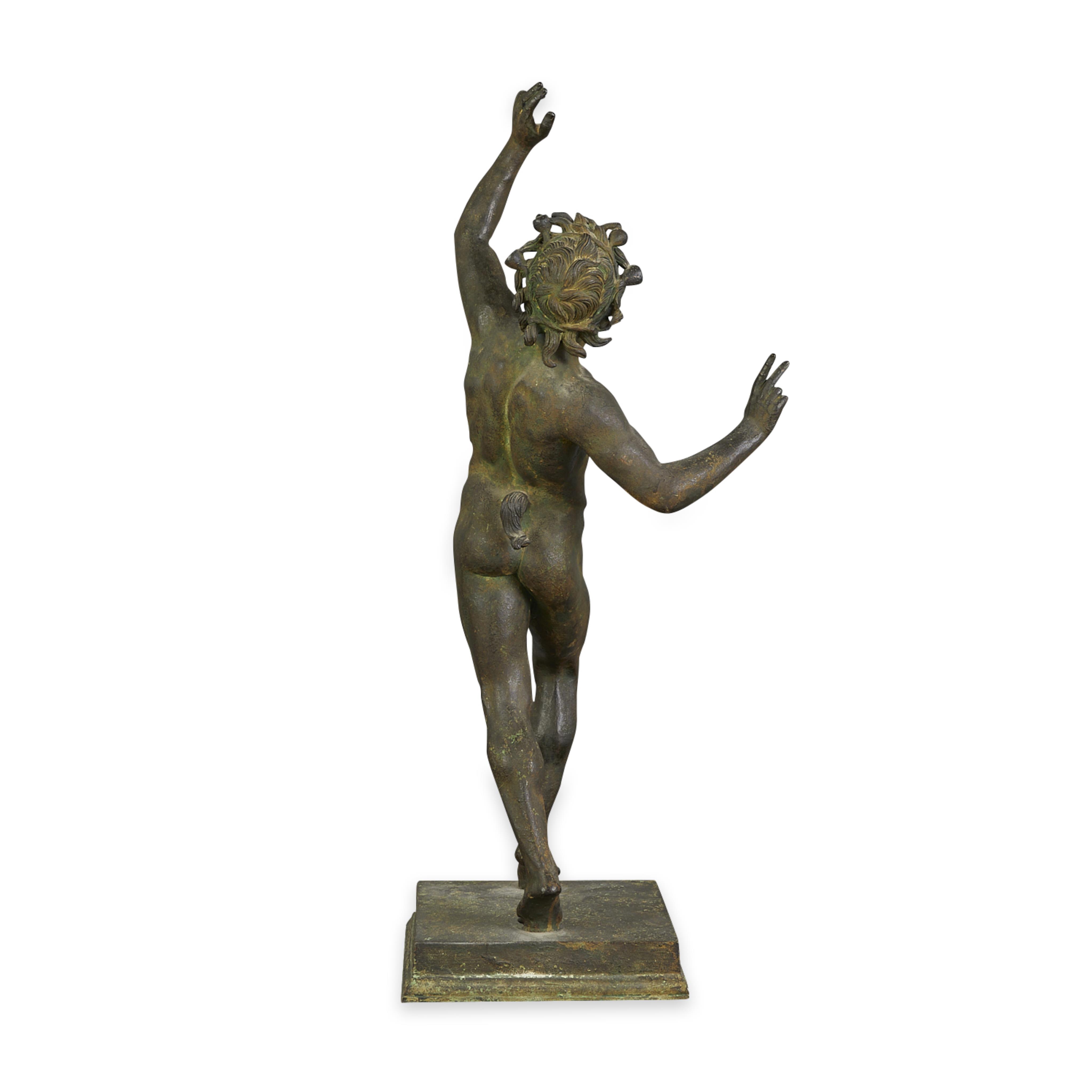 Chiurazzi Cast Bronze Dancing Faun of Pompeii - Image 6 of 10