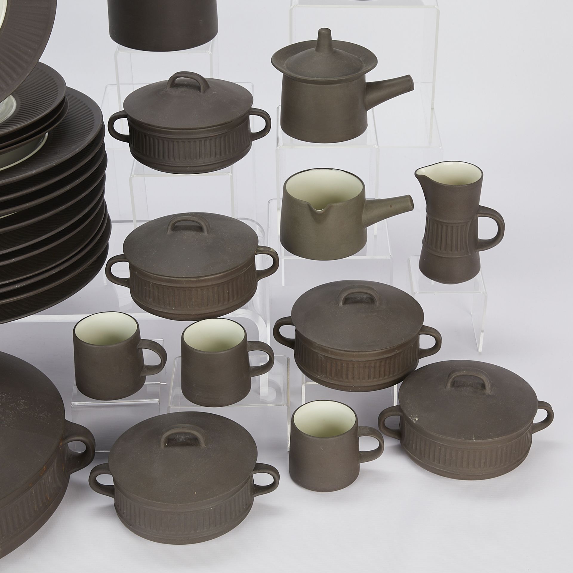 54 Pcs Dansk Flamestone Ceramic Tableware - Bild 4 aus 23