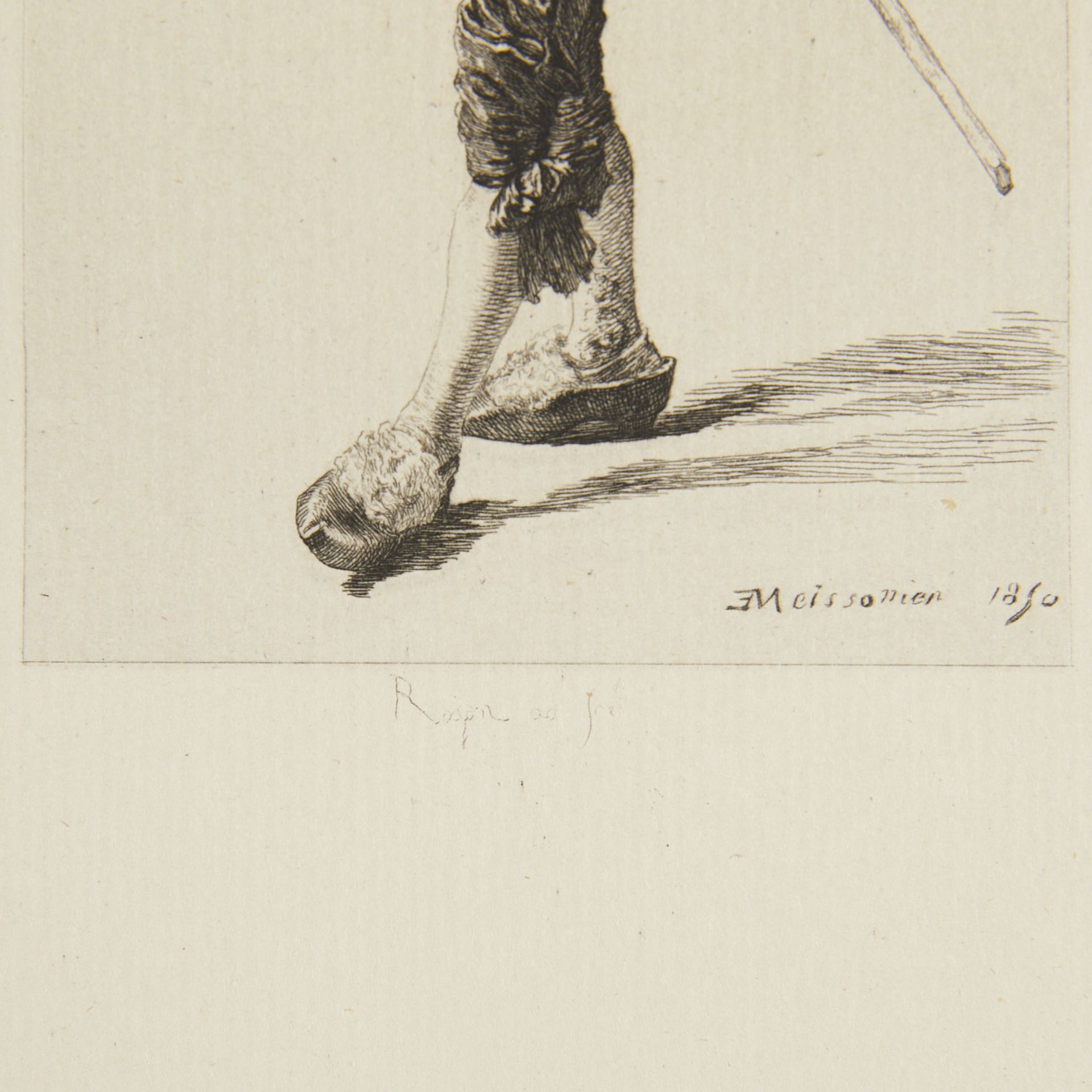 Rajon "Punchinello" Etching After Meissonier - Image 2 of 5