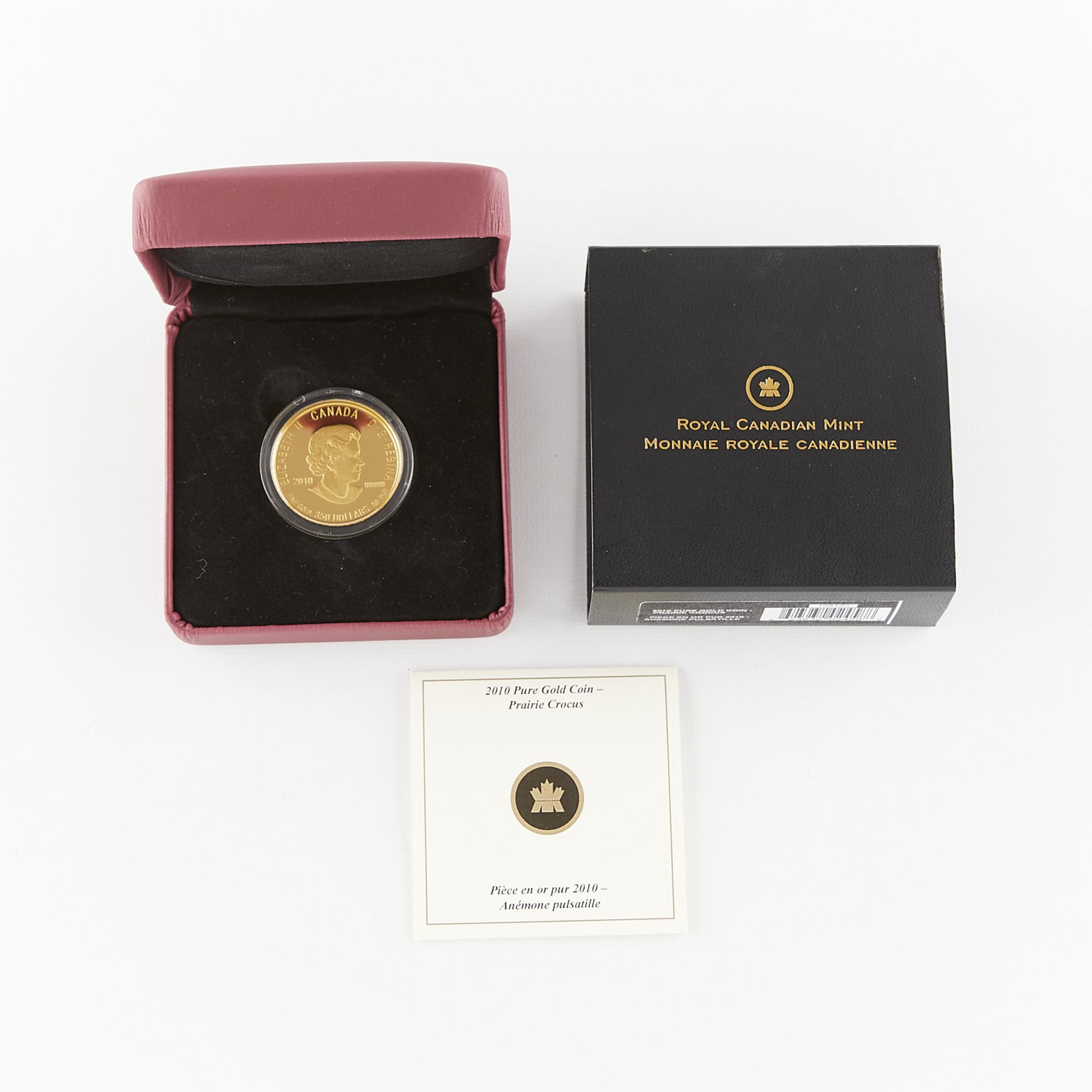 2010 $350 99.99 Gold Canadian Prairie Crocus Coin