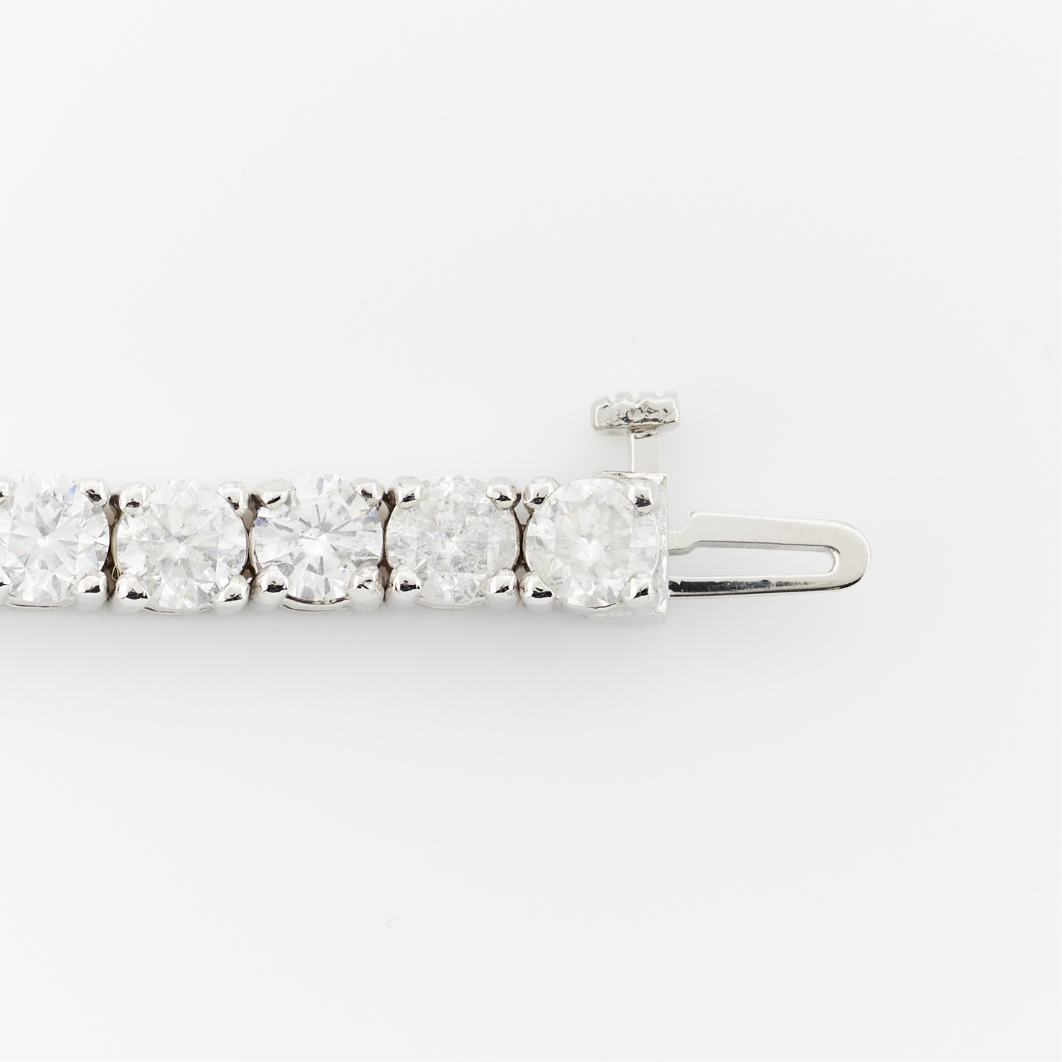 14k White Gold Diamond Tennis Bracelet - 11.56 Ctw - Image 6 of 7