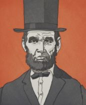 Neil Welliver Abraham Lincoln Etching 1994