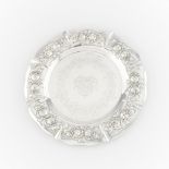 800 Silver Plate with Repousse Roses