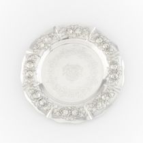 800 Silver Plate with Repousse Roses