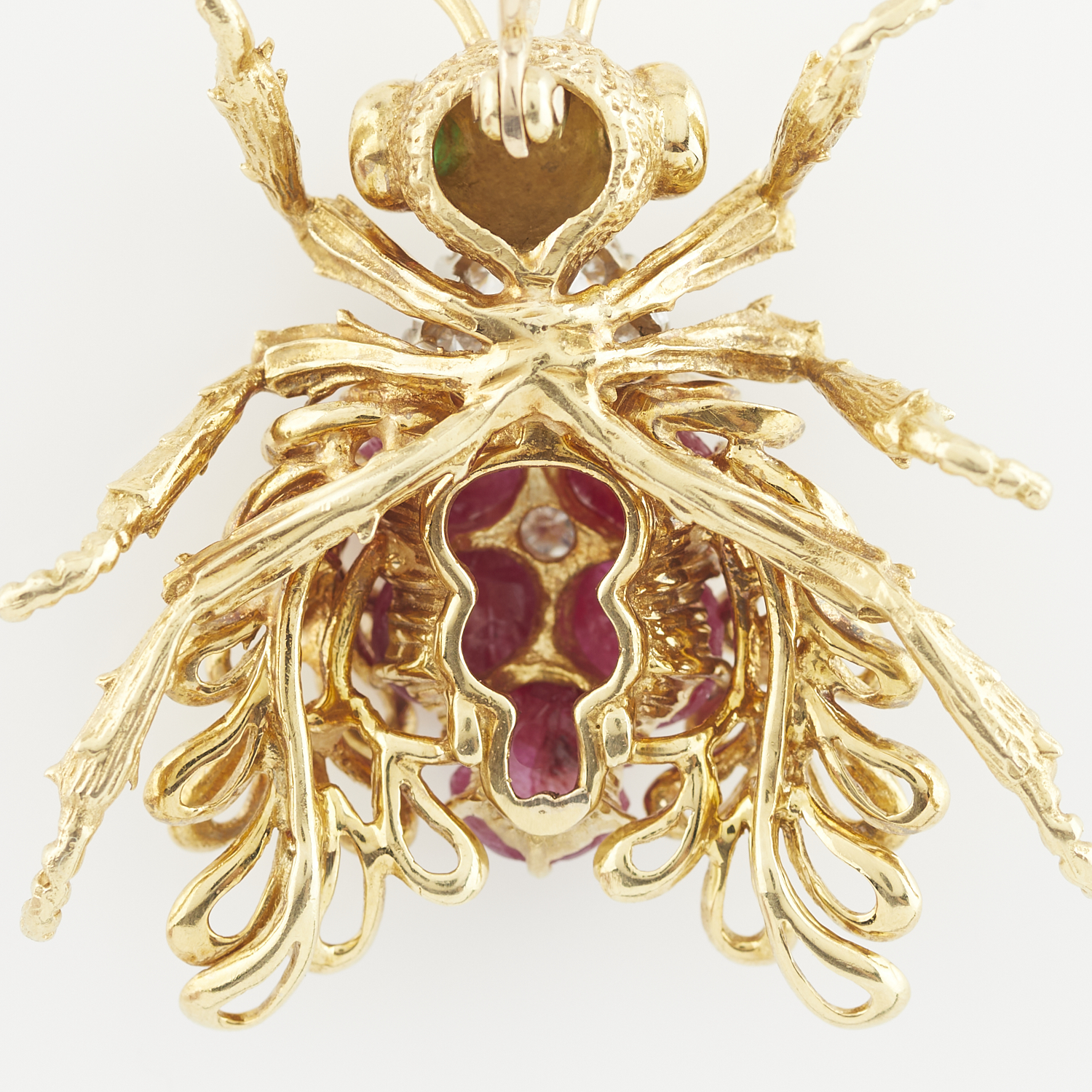 14k Fly Pendant w/ Diamonds, Rubies, & Emeralds - Image 8 of 8