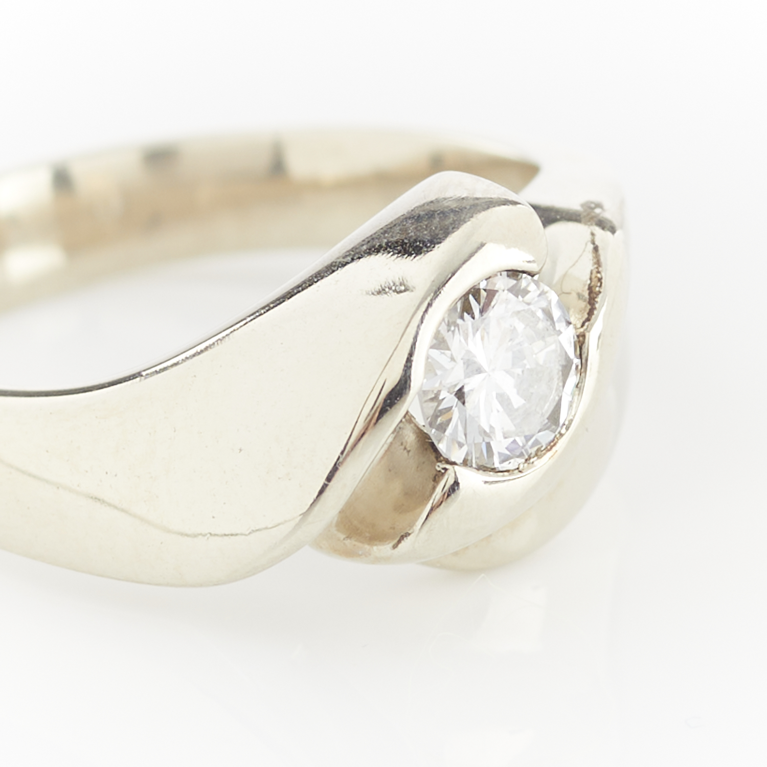 14k White Gold & Diamond Ring - Image 10 of 11