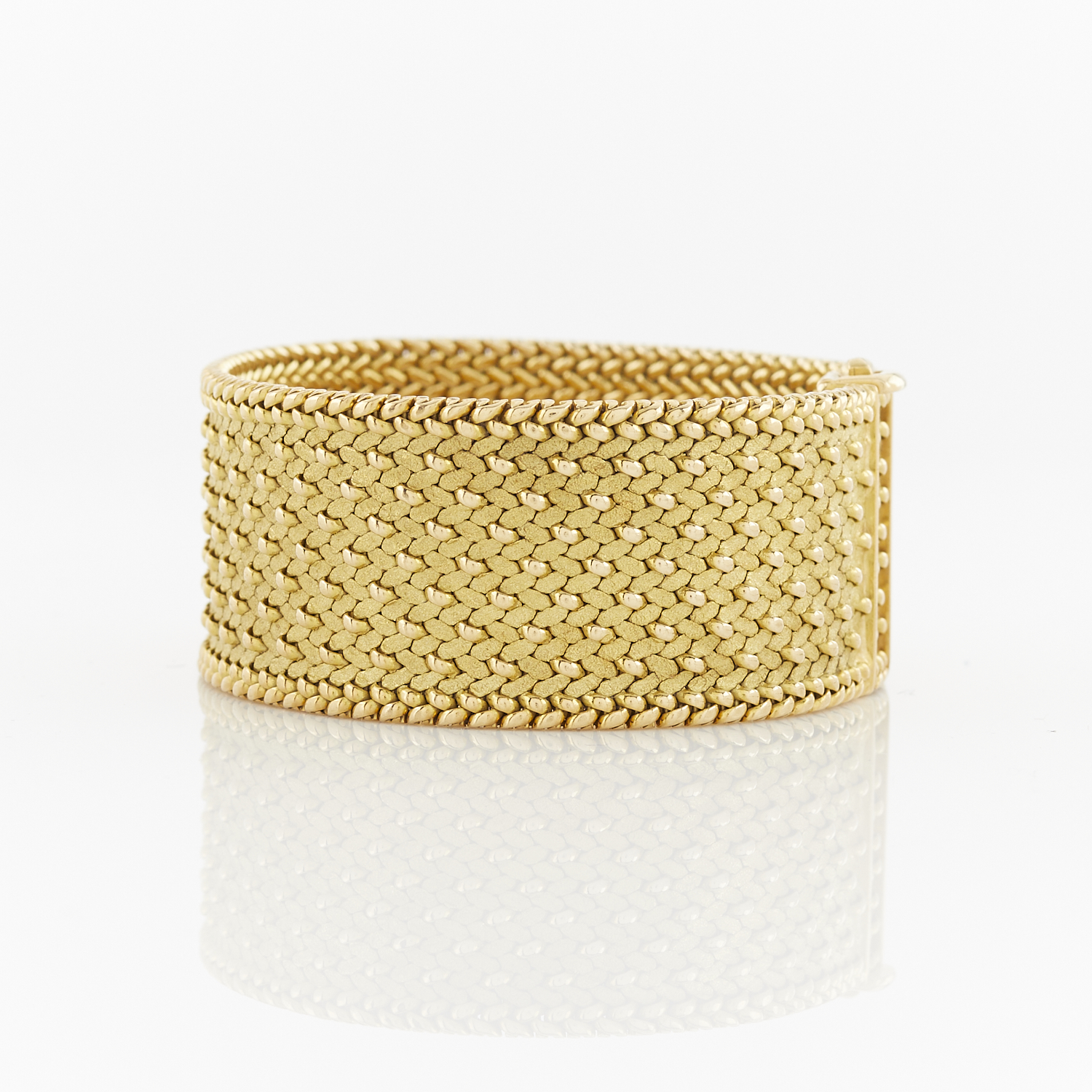 Georges L'Enfant 18k Gold Woven Bracelet - Image 6 of 16