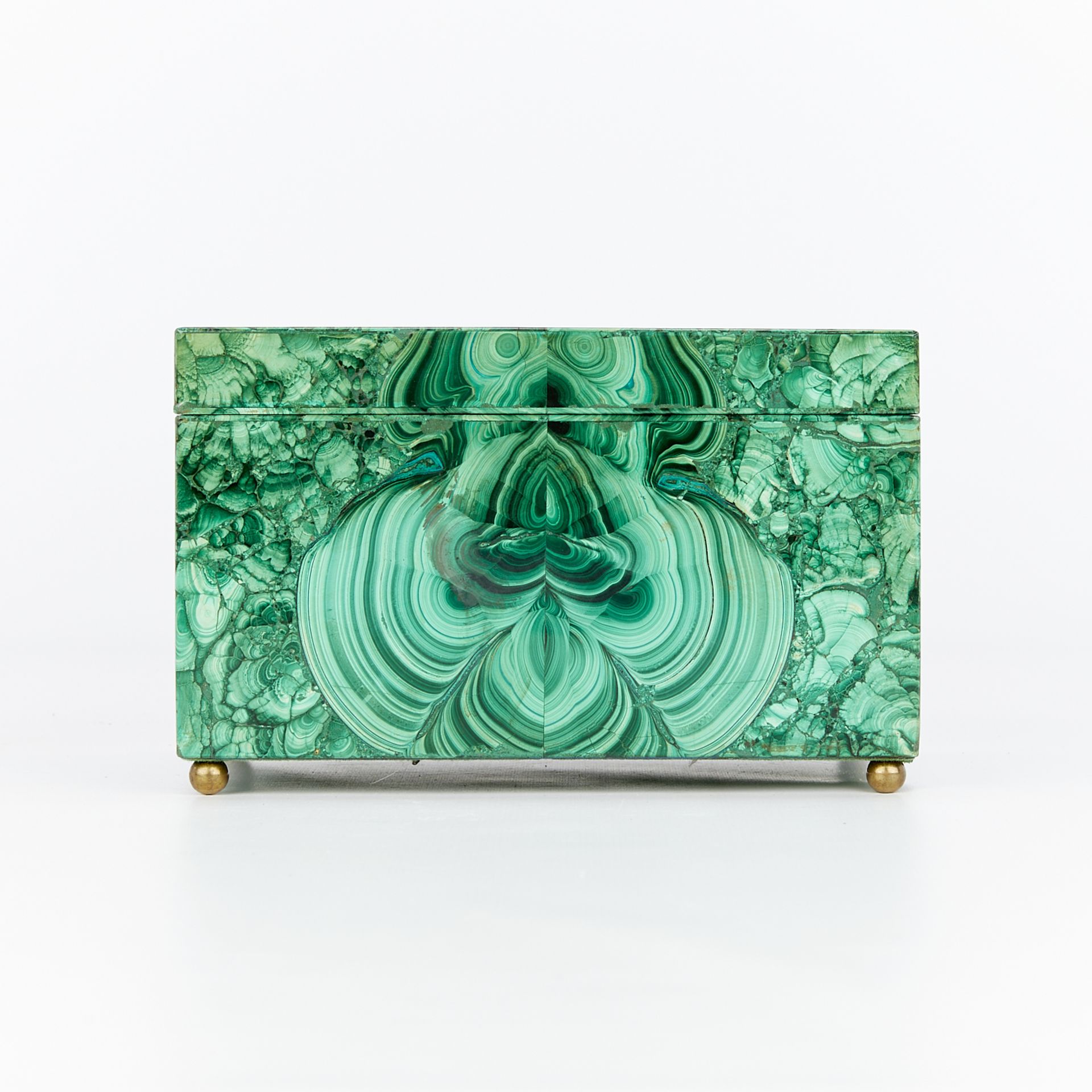 Russian Malachite and Gilt Metal Box - Bild 3 aus 12