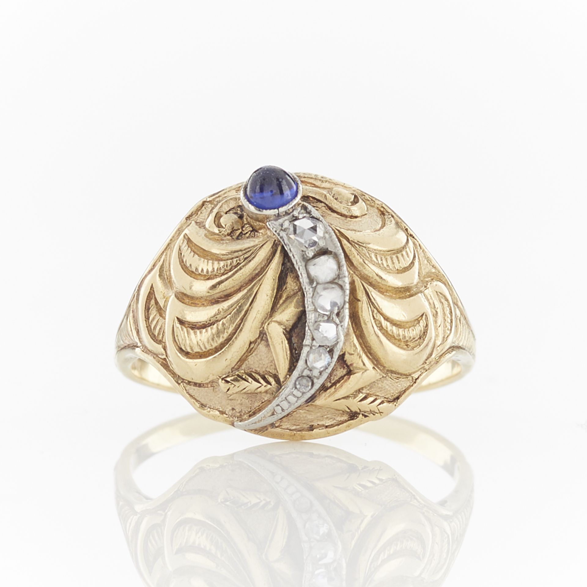 Cozzolino 14k Dragon Fly Ring w/ Dia. & Sapphire - Image 3 of 11