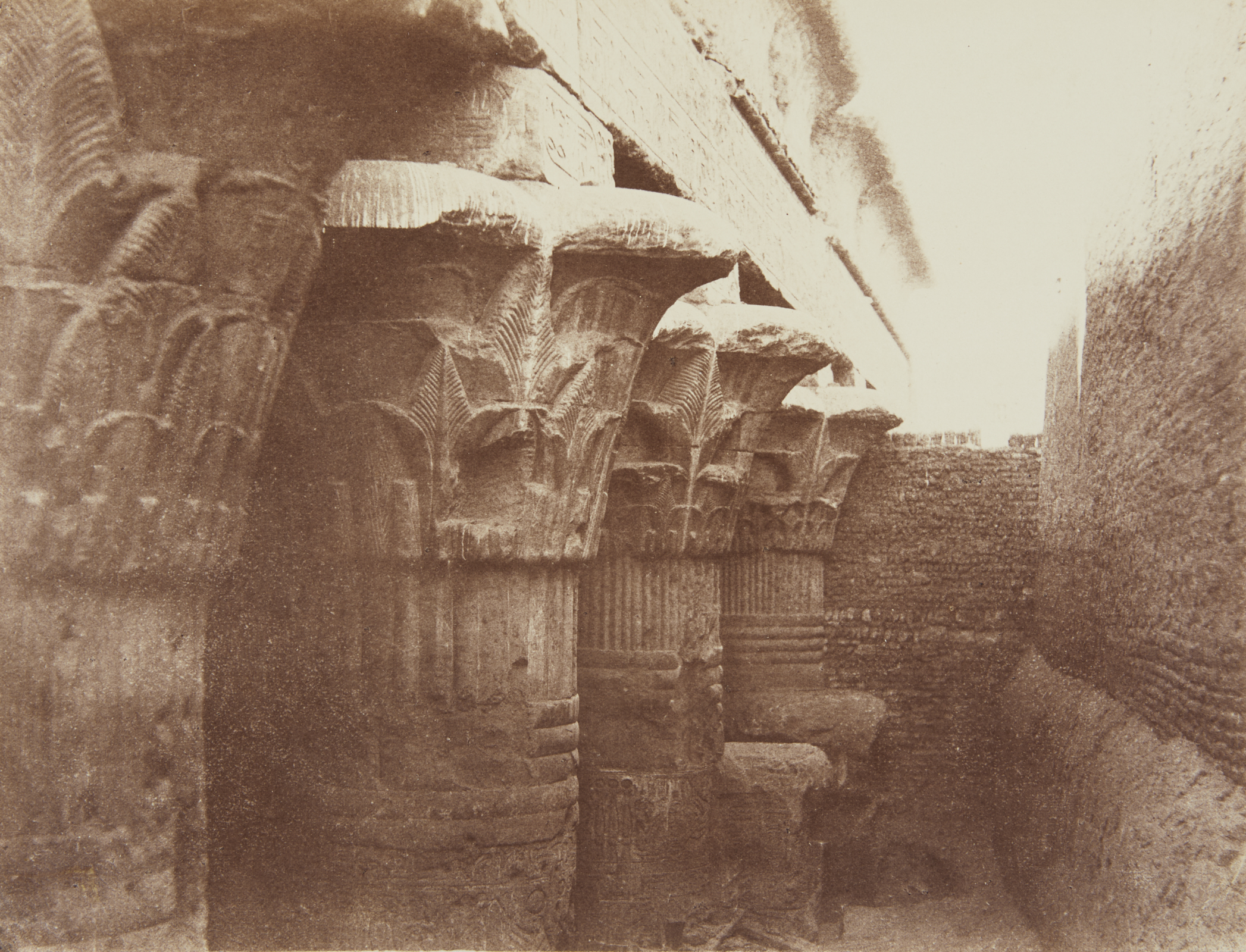 Louis De Clerq "Esneh" Colonnade Albumen Print - Image 3 of 5