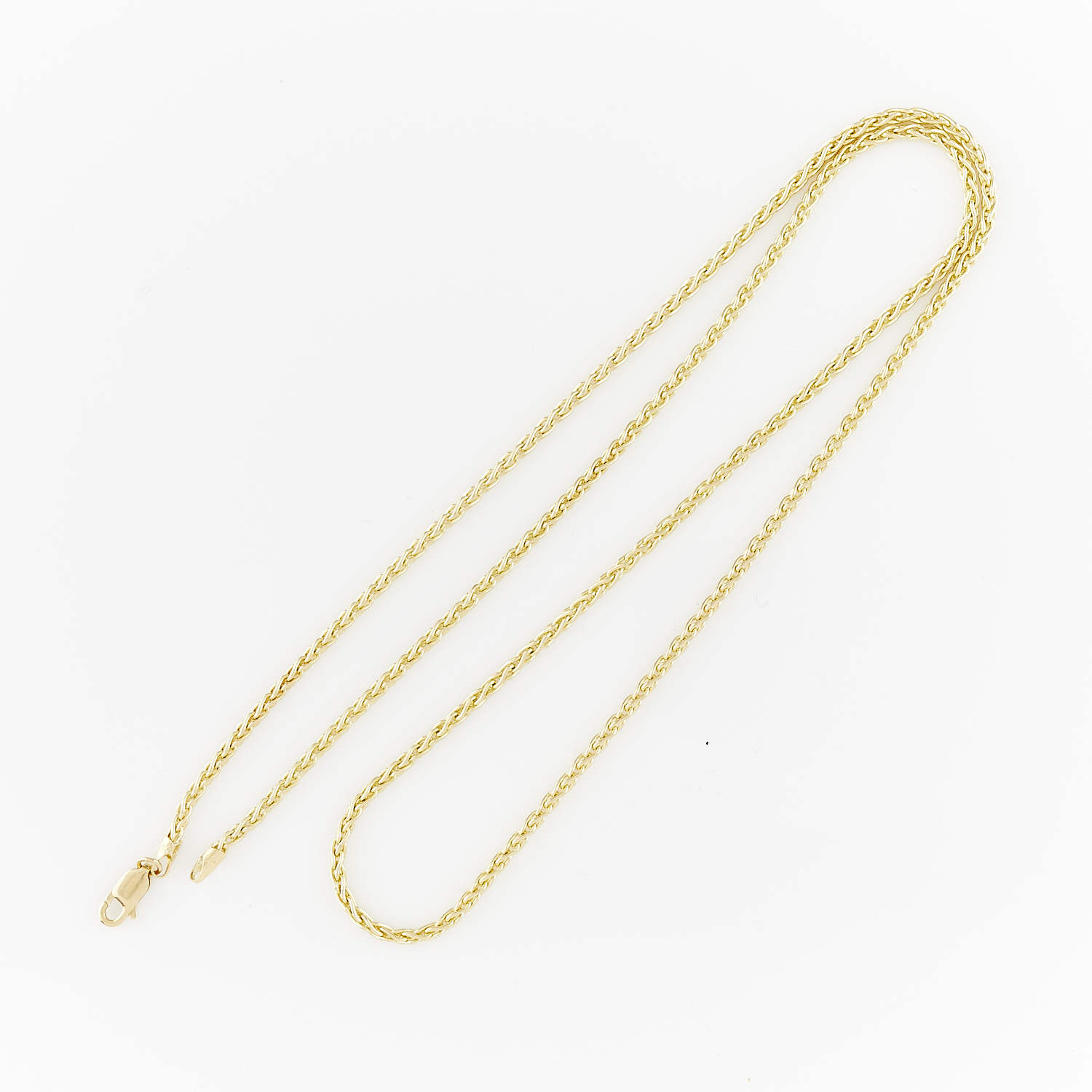 14k Yellow Gold Rolled Wheat Chain - Image 4 of 8