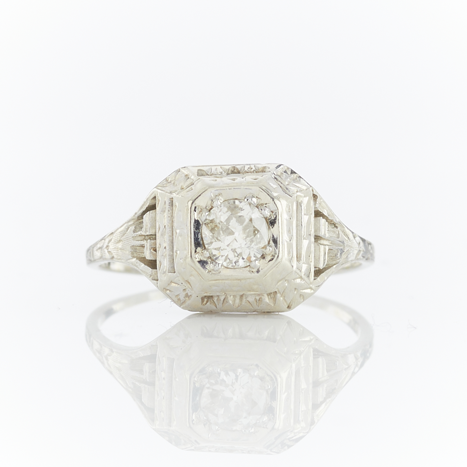 14k White Gold & Diamond Ring - Image 4 of 11