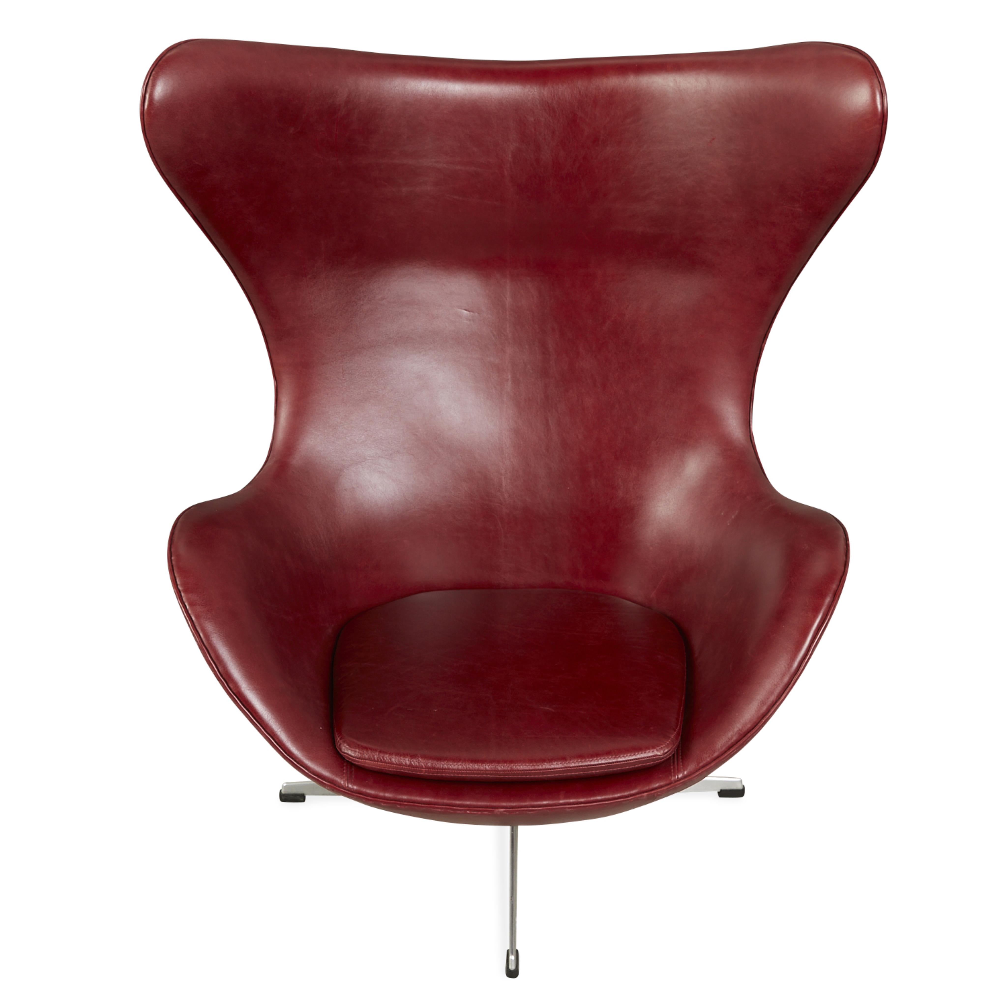 Arne Jacobsen for Hansen Leather Egg Chair 1964 - Image 9 of 17