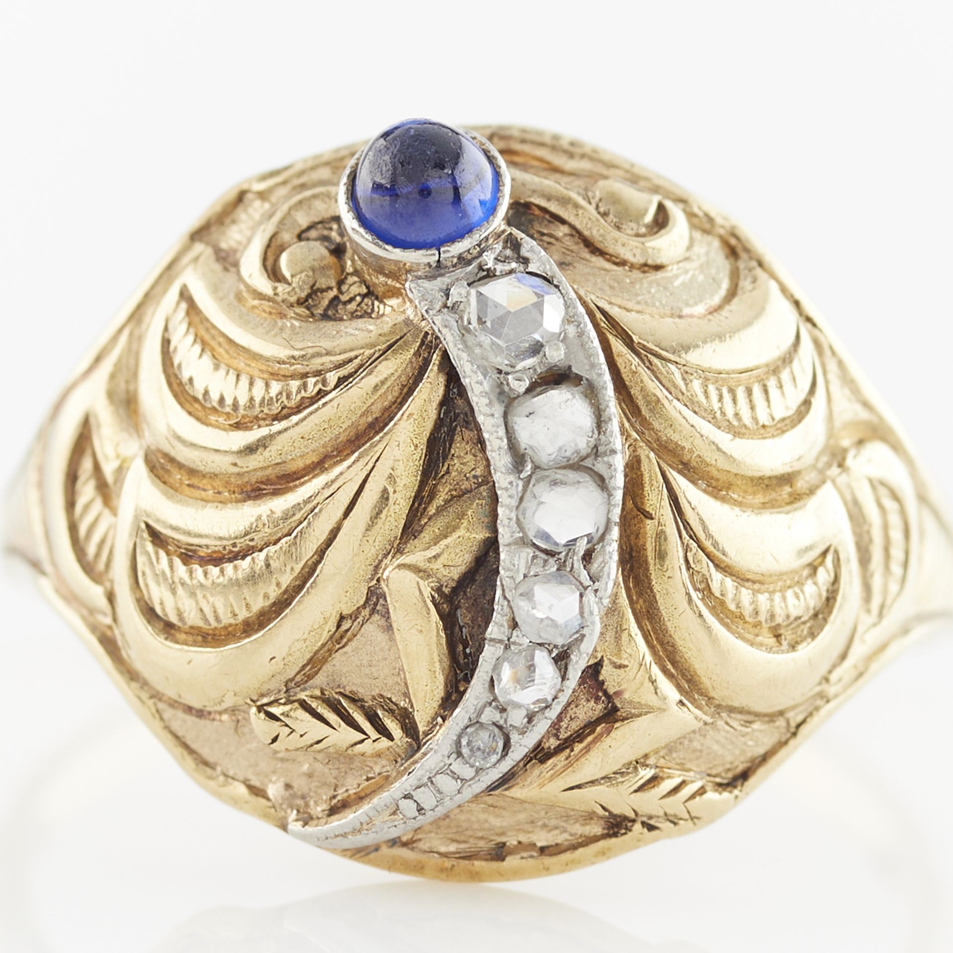 Cozzolino 14k Dragon Fly Ring w/ Dia. & Sapphire - Image 10 of 11