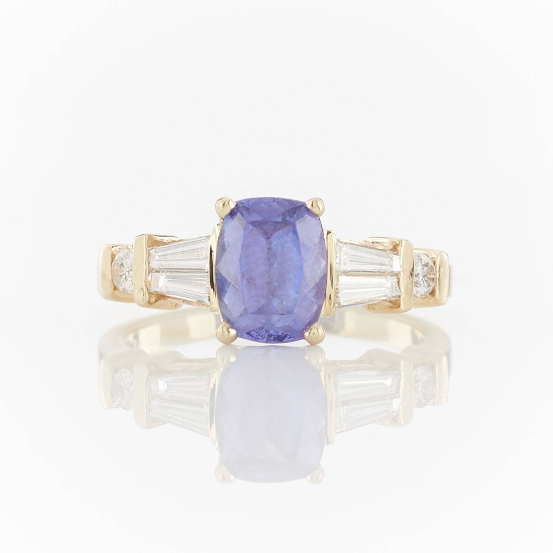 14K Yellow Gold Tanzanite & Diamond Ring - Image 10 of 12