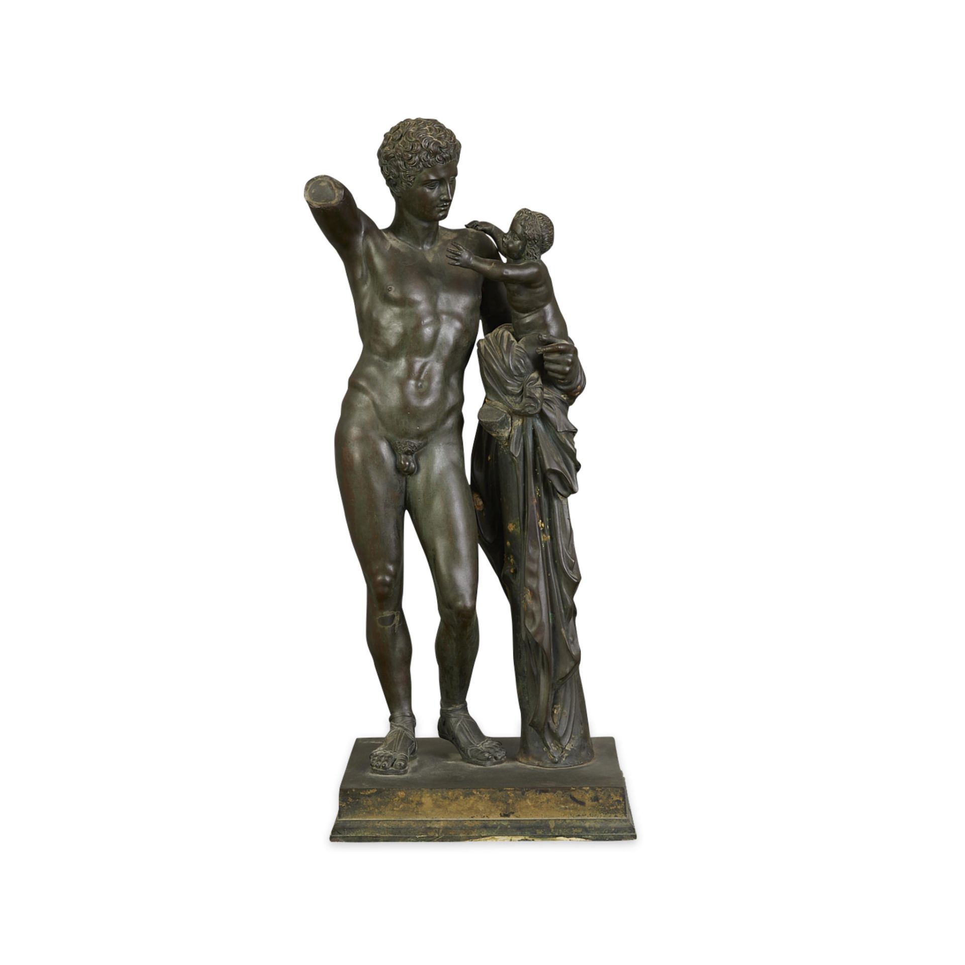 Bronze "Hermes and the Infant Dionysus" Sculpture - Bild 3 aus 11
