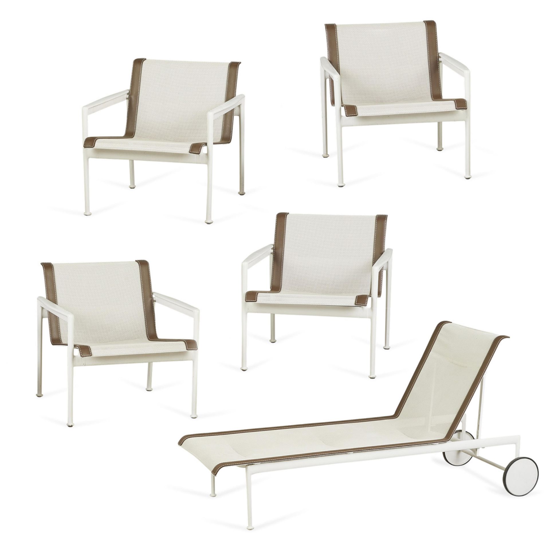 Set 5 Schultz for Knoll Lounge Chairs & Chaise