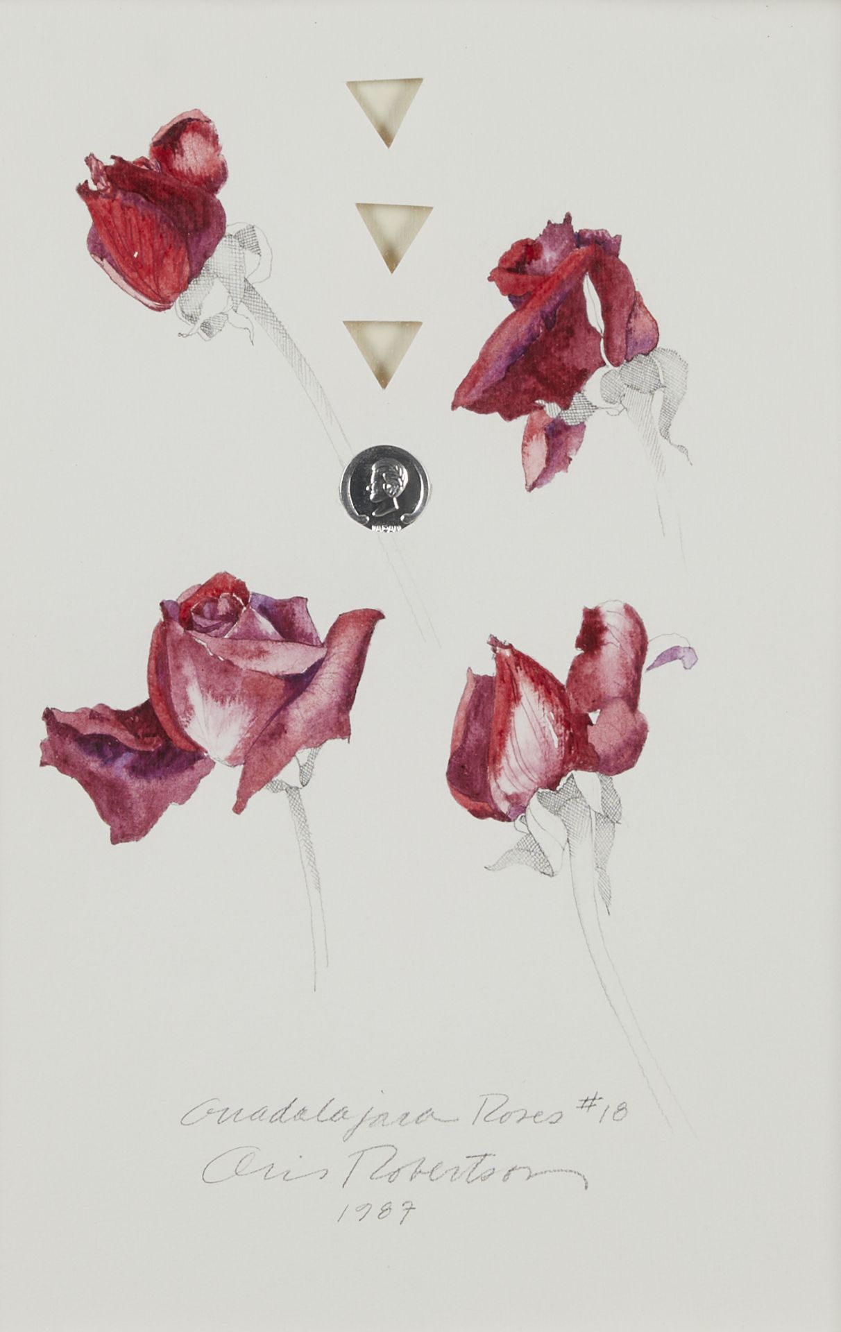 Oris Robertson "Guadalajara Roses #18" Mixed Media
