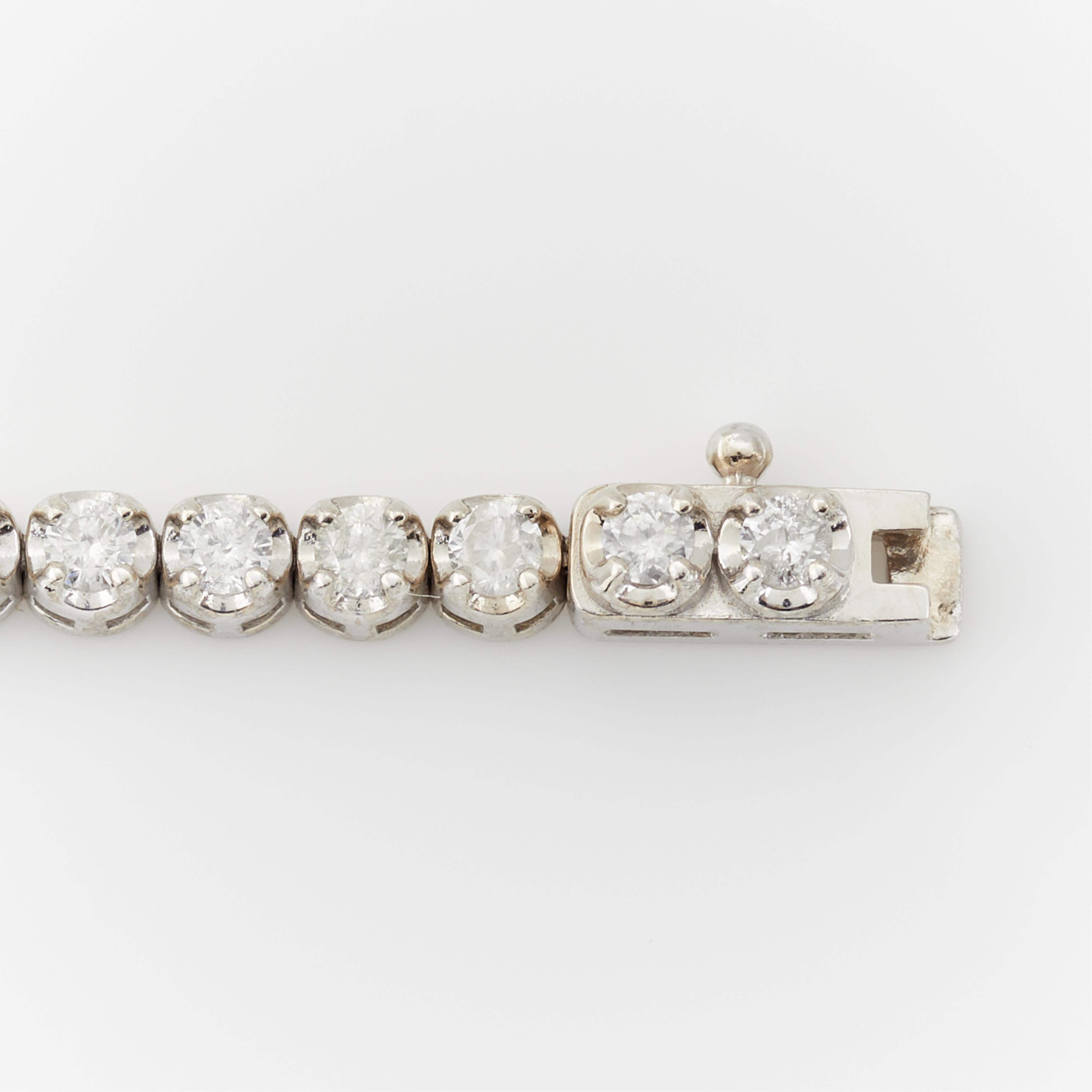 14k White Gold Diamond Necklace - 7.65 Ctw - Image 6 of 8