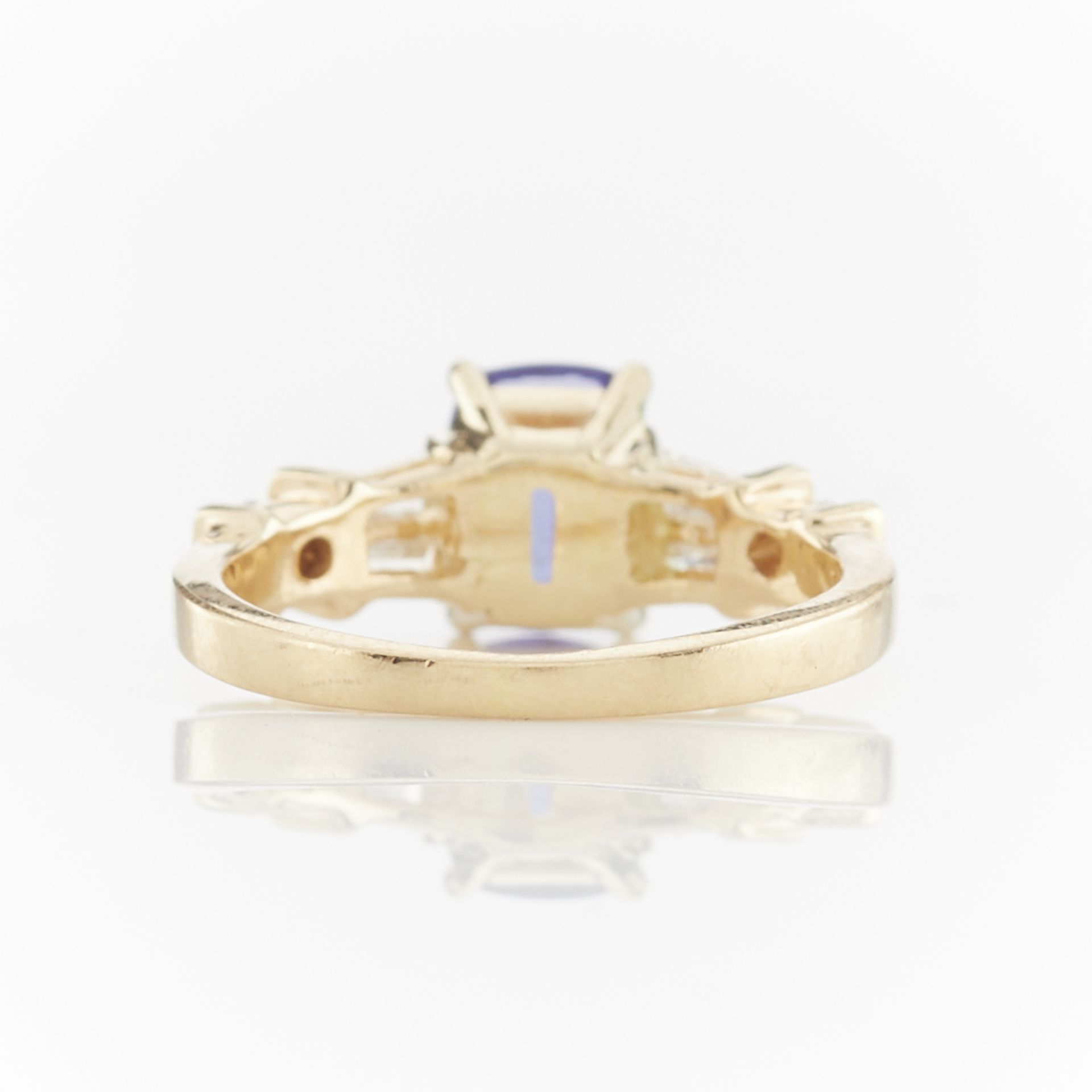 14K Yellow Gold Tanzanite & Diamond Ring - Image 7 of 12