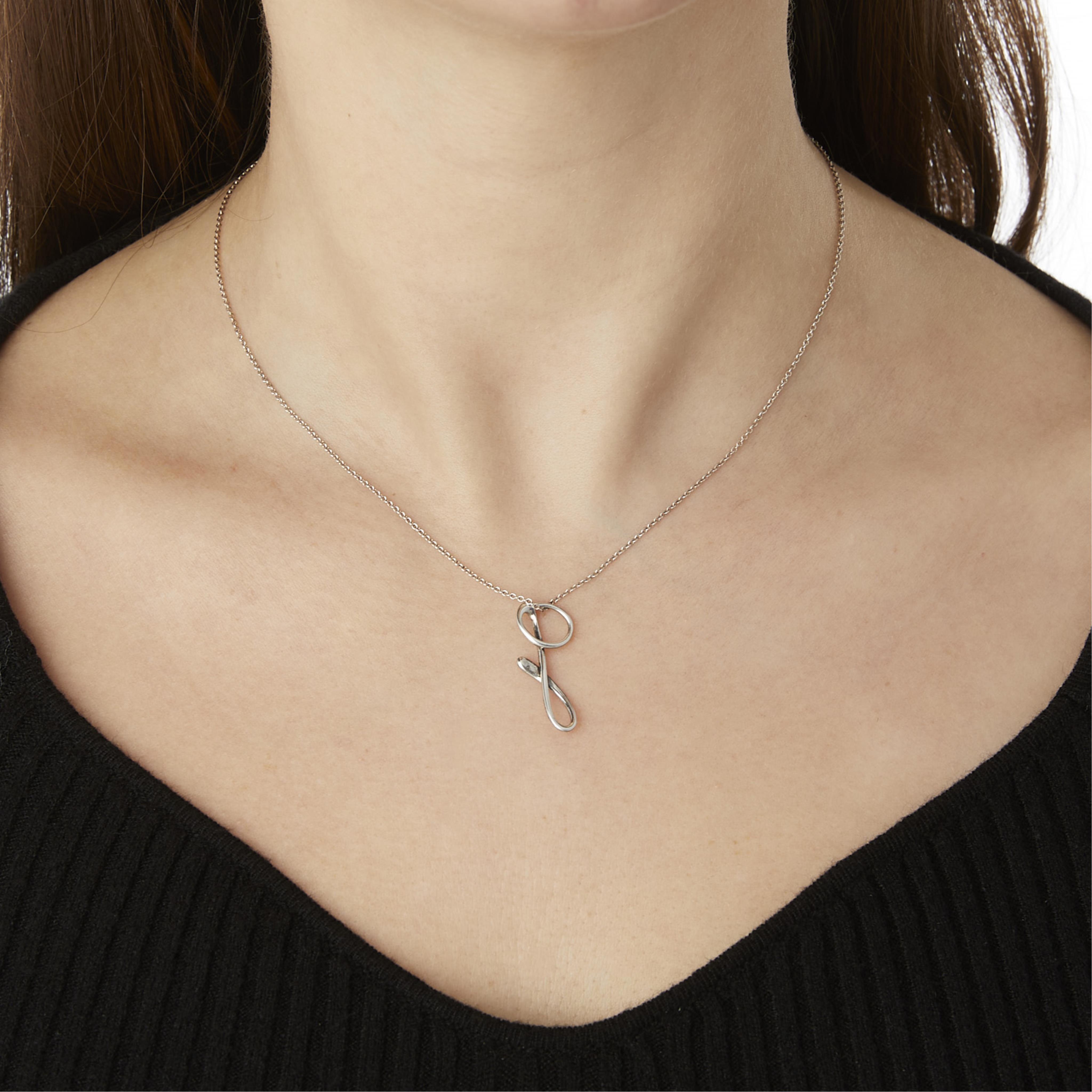 Elsa Peretti for Tiffany & Co. Sterling Initial Necklace - Image 2 of 8